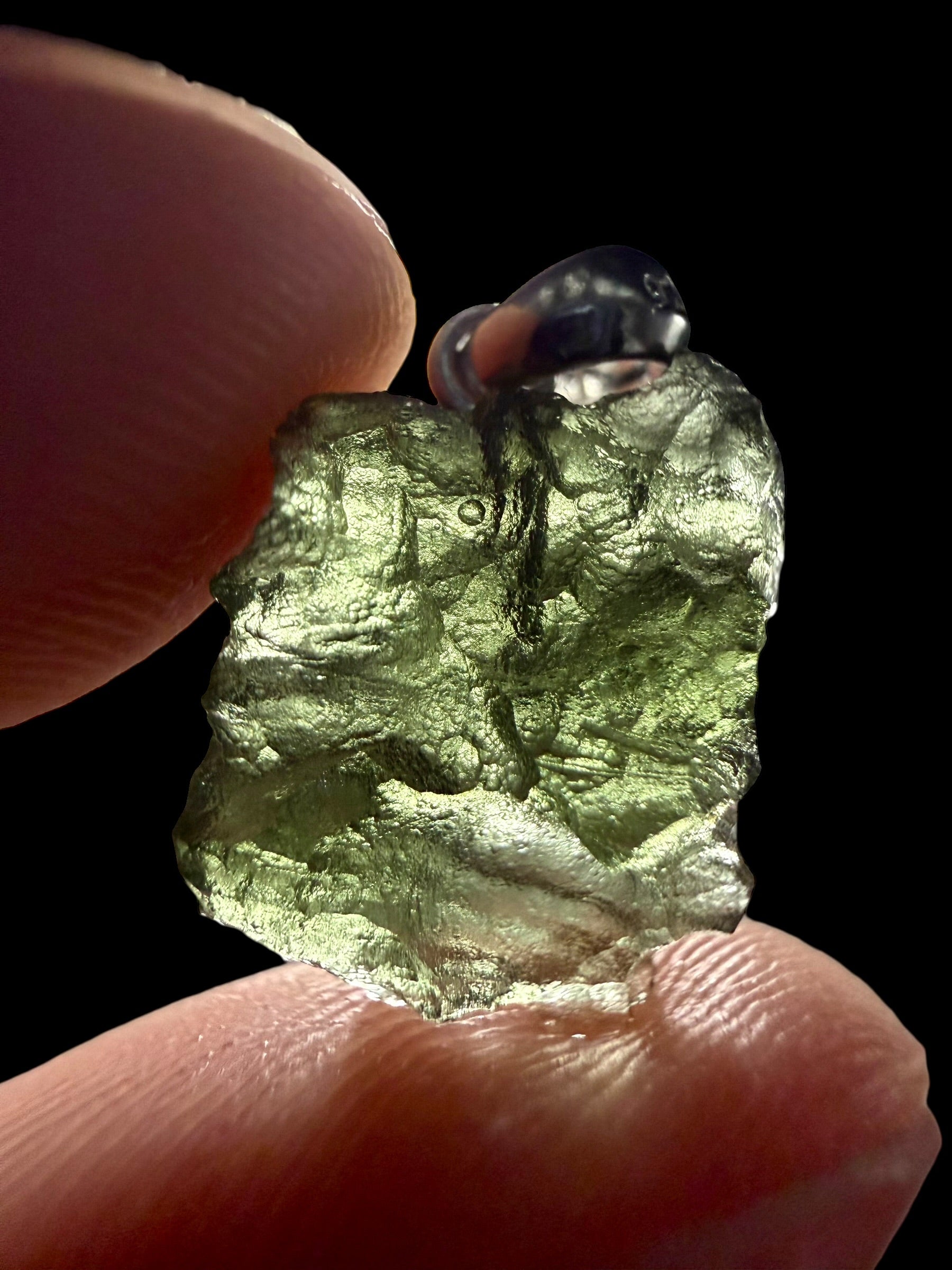 Silver moldavite pendant 1,41g - SP/V727