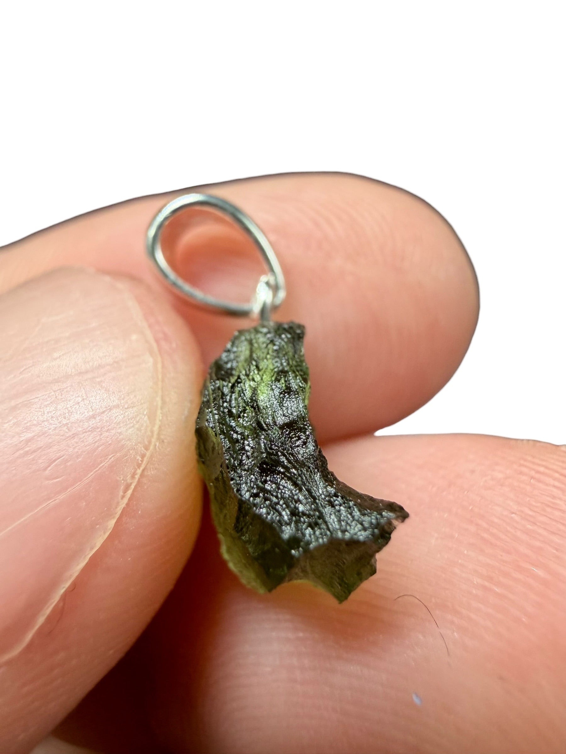 Silver moldavite pendant 0,98g - SP/V728
