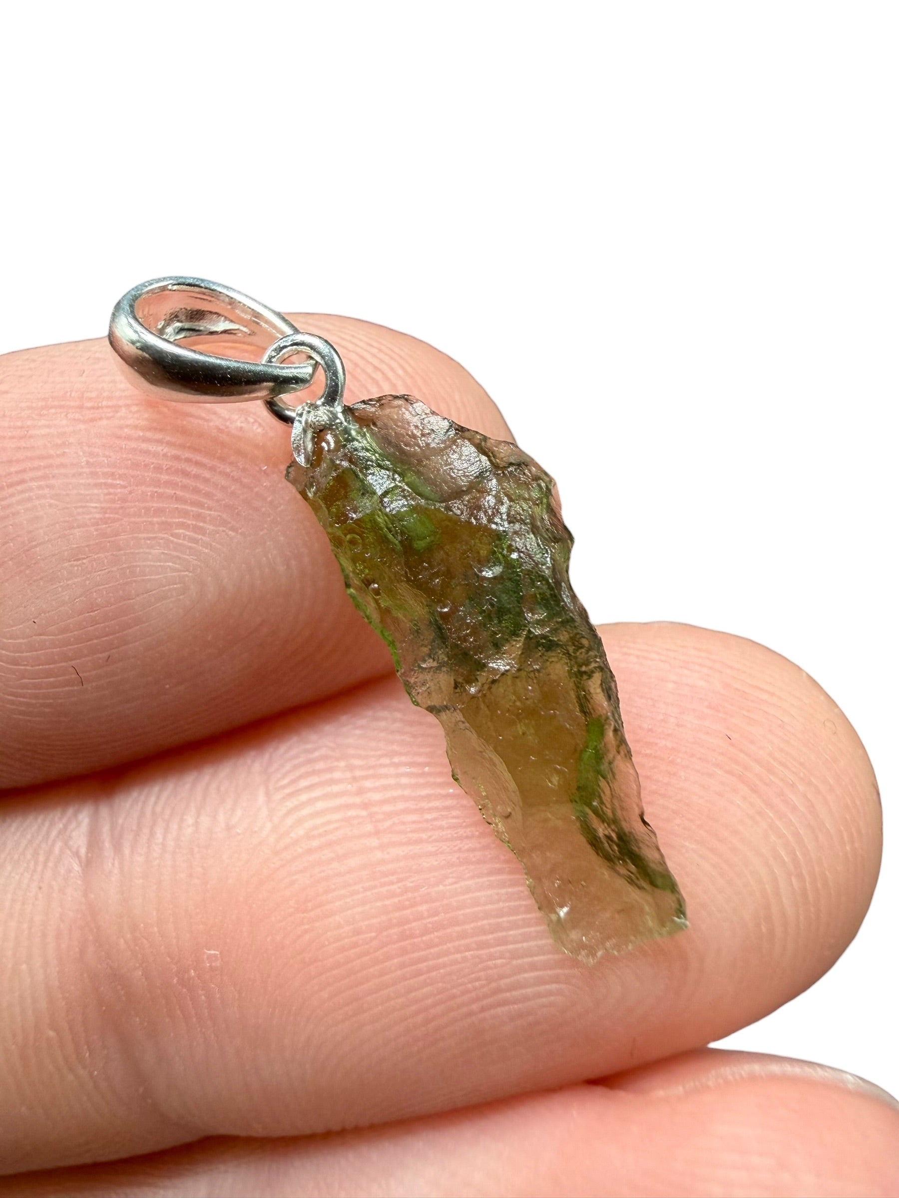 Silver moldavite pendant 0,74g - SP/V729