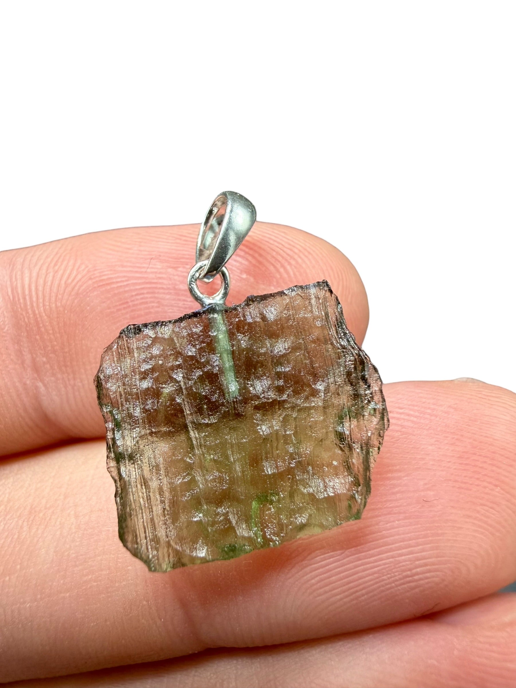 Silver moldavite pendant 1,5g - SP/V736