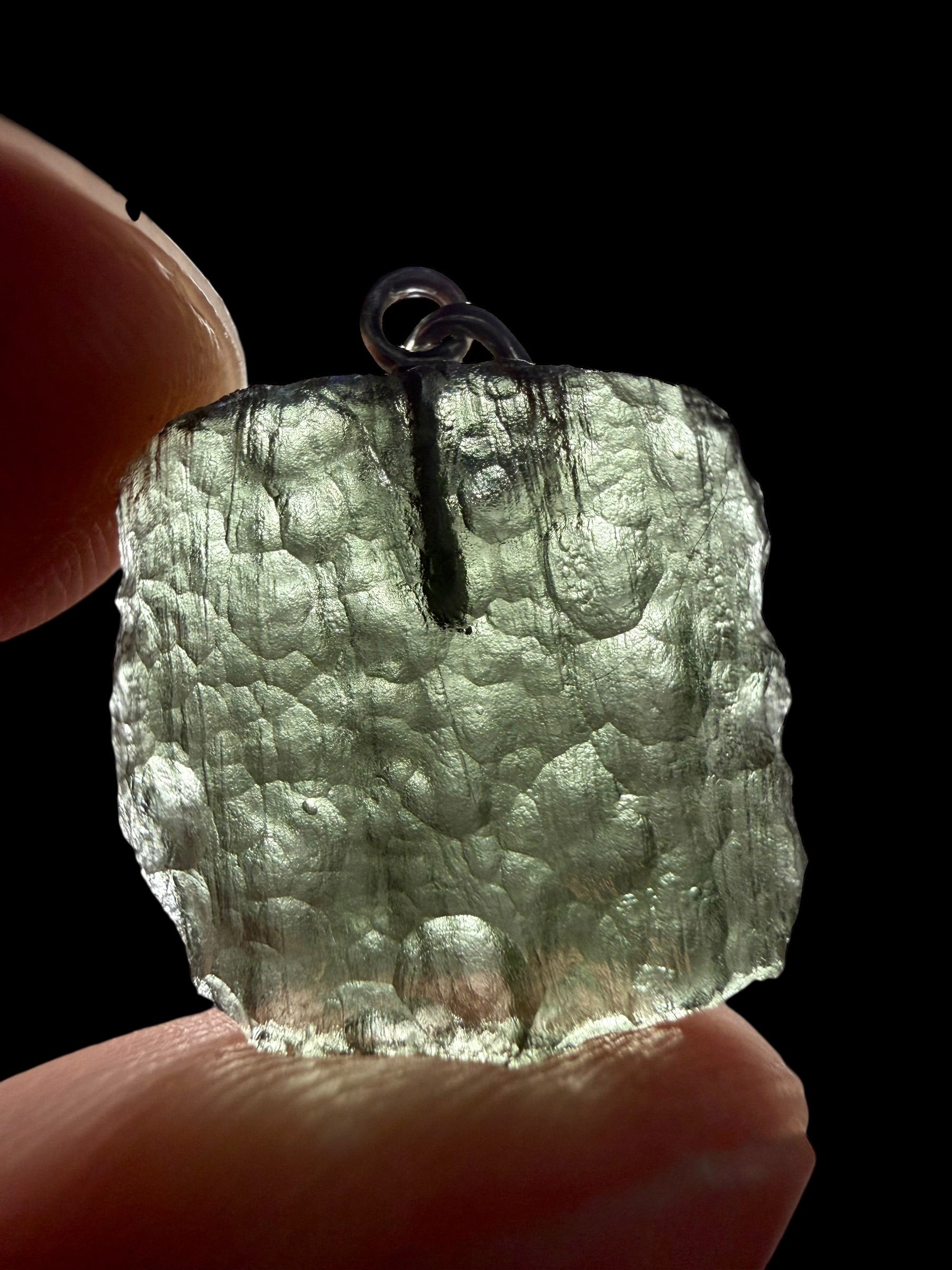 Silver moldavite pendant 1,5g - SP/V736