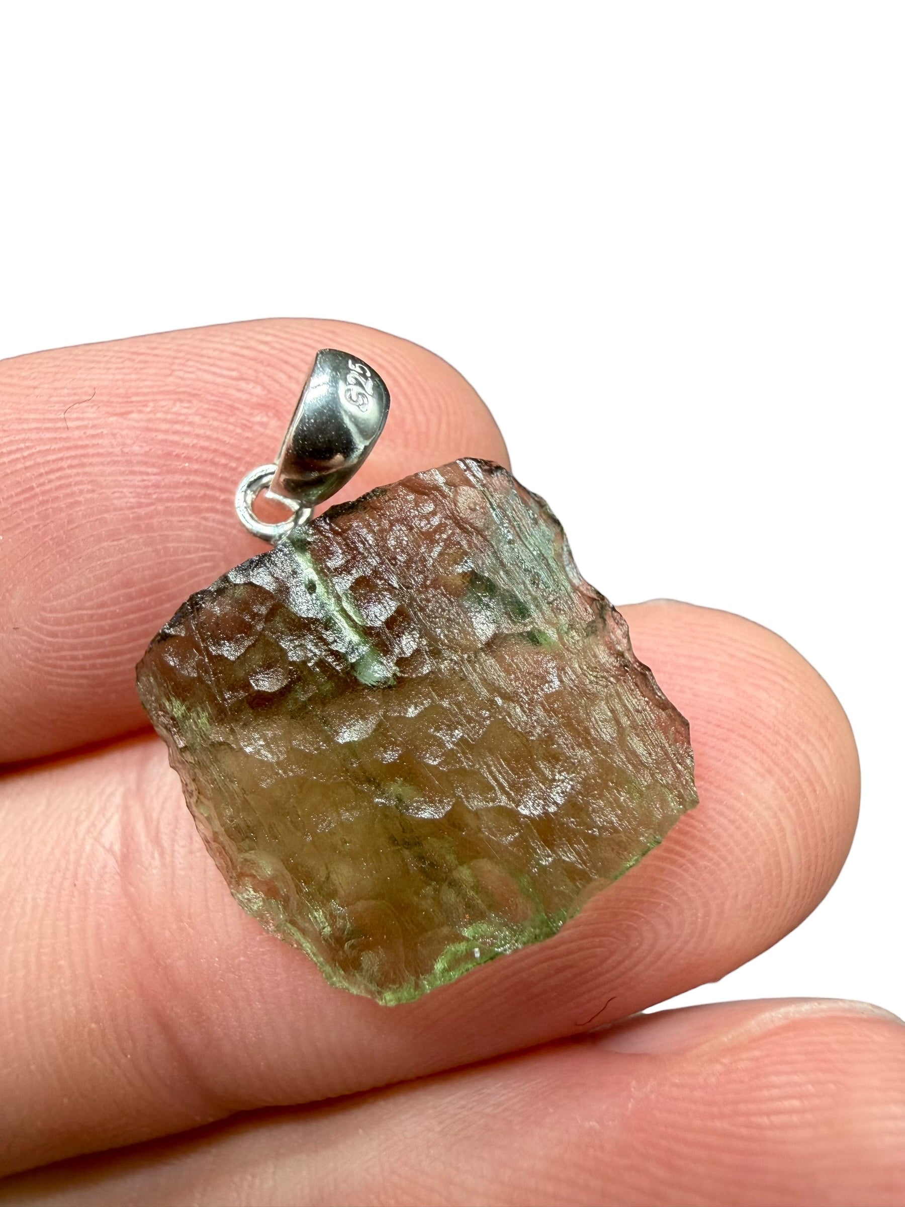 Silver moldavite pendant 1,5g