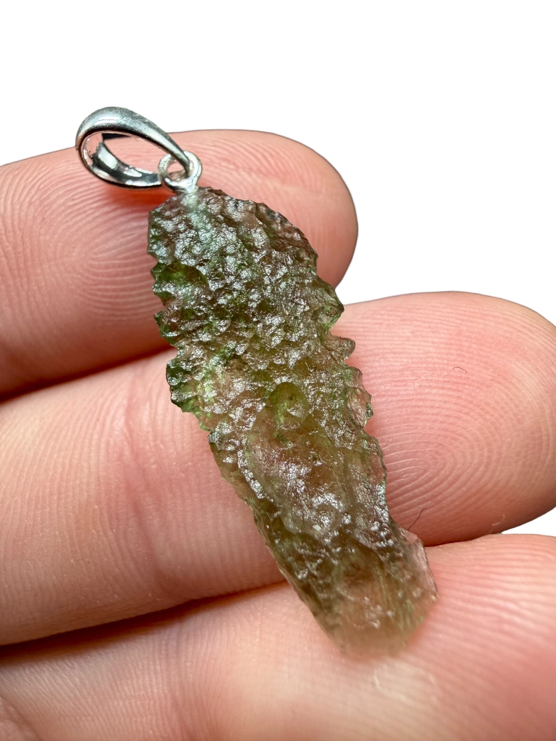 Silver moldavite pendant 1,2g - SP/V737
