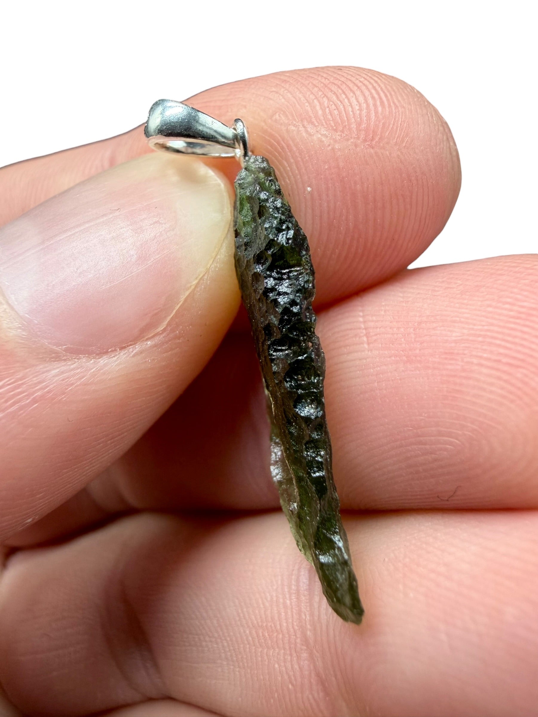 Silver moldavite pendant 1,2g - SP/V737