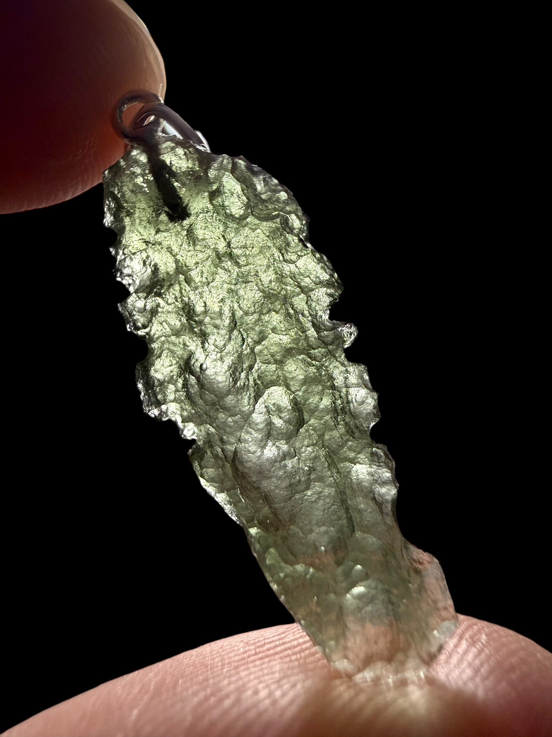 Silver moldavite pendant 1,2g - SP/V737