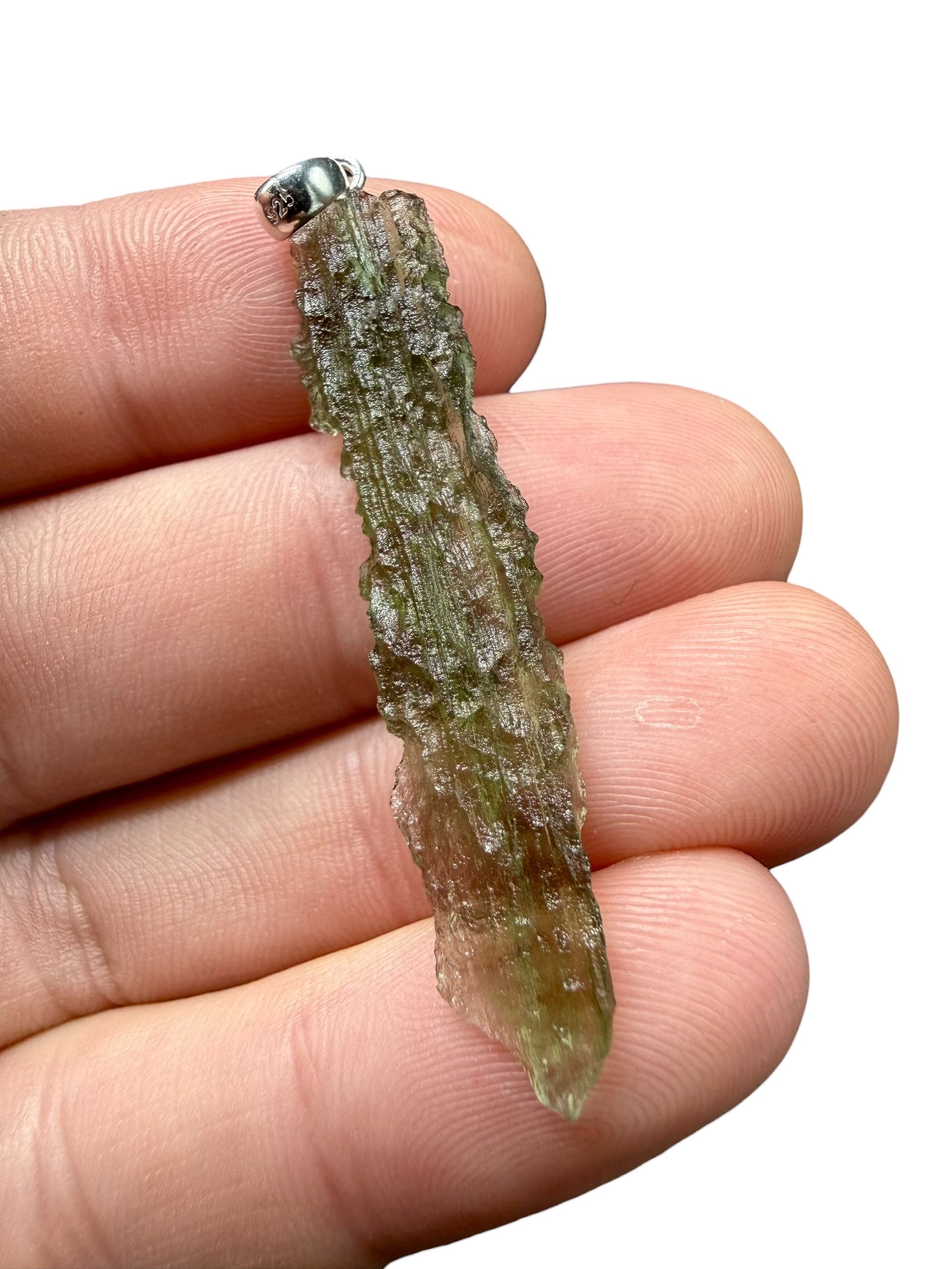 Silver moldavite pendant 2,1g - SP/V738