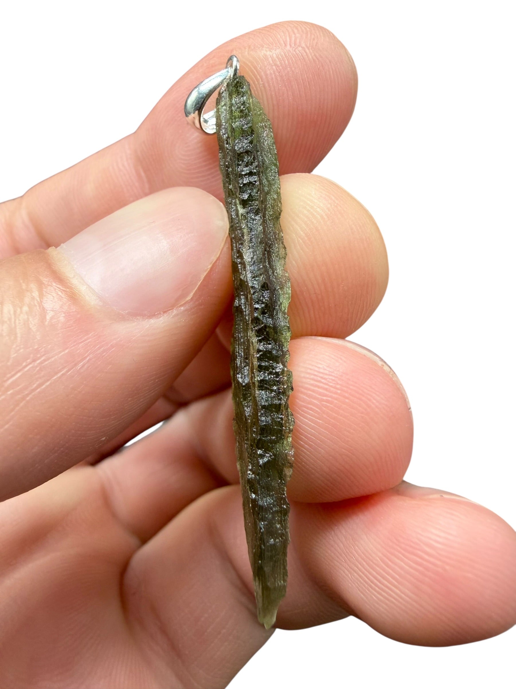 Silver moldavite pendant 2,1g - SP/V738