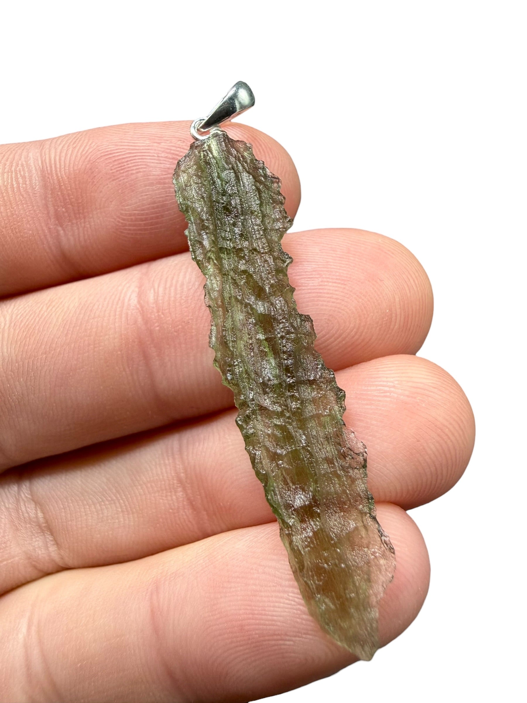Silver moldavite pendant 2,1g