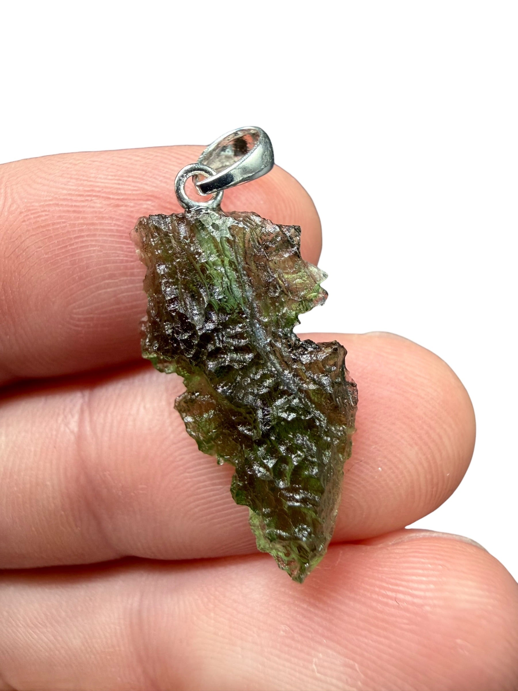 Silver moldavite pendant 1,8g - SP/V740