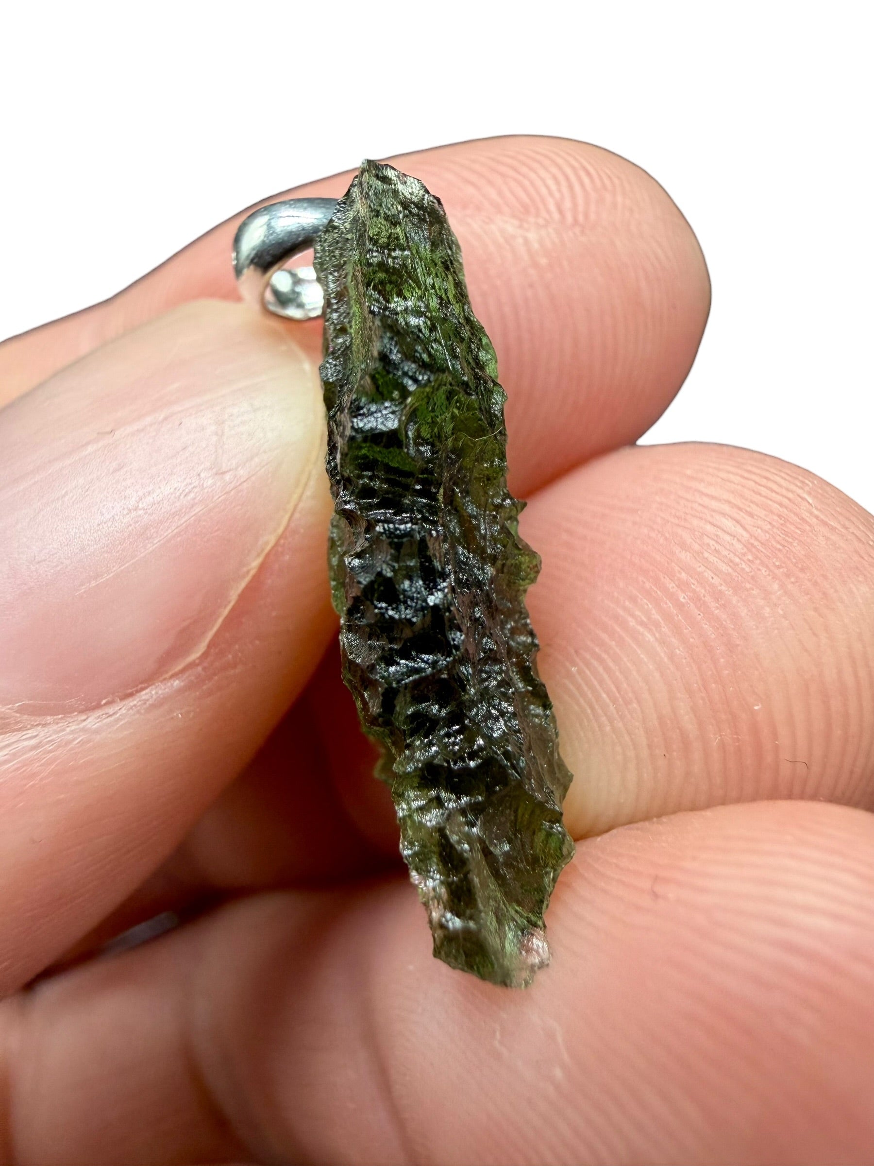 Silver moldavite pendant 1,8g - SP/V740