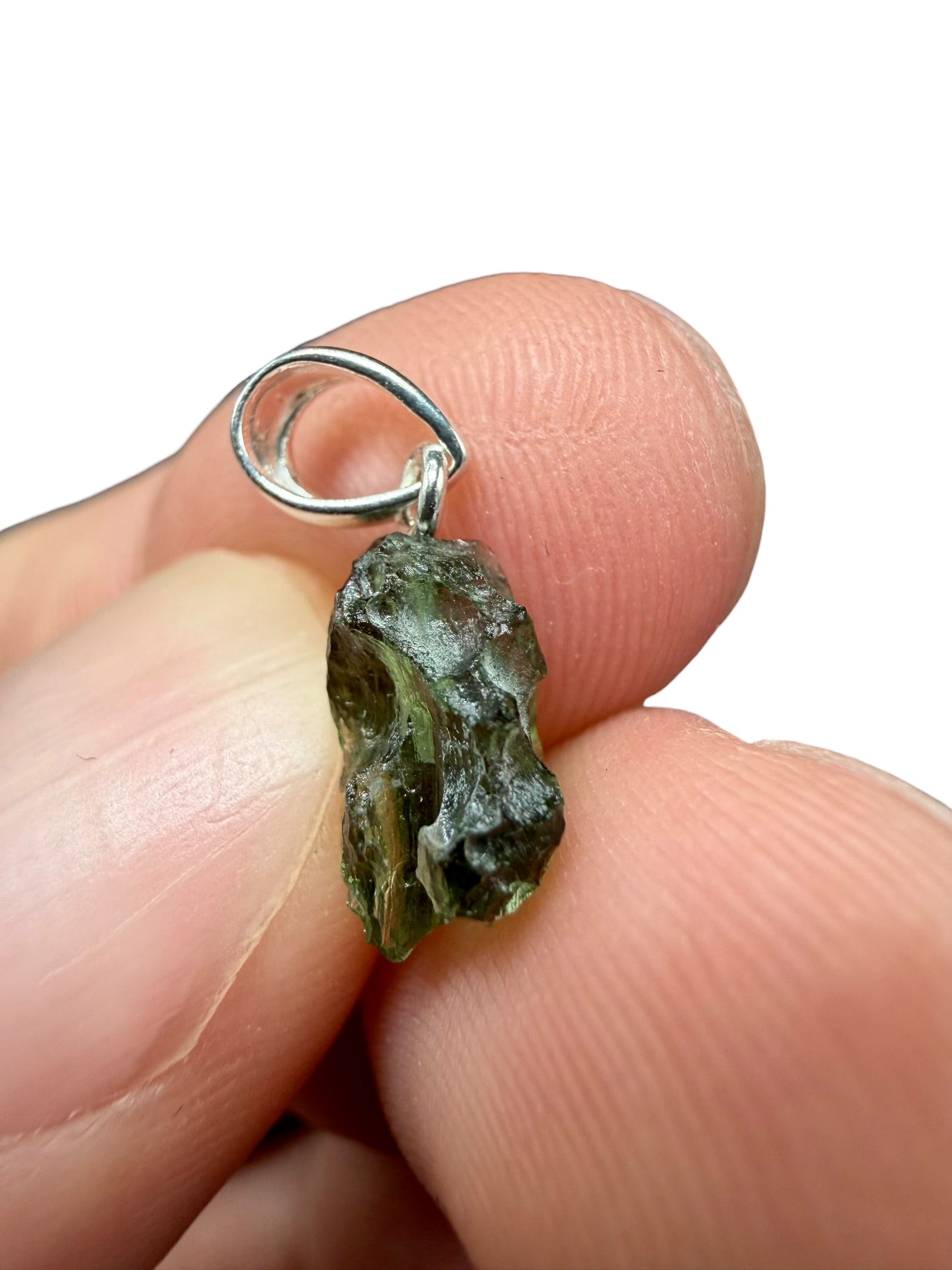 Silver moldavite pendant 0,6g - SP/V747