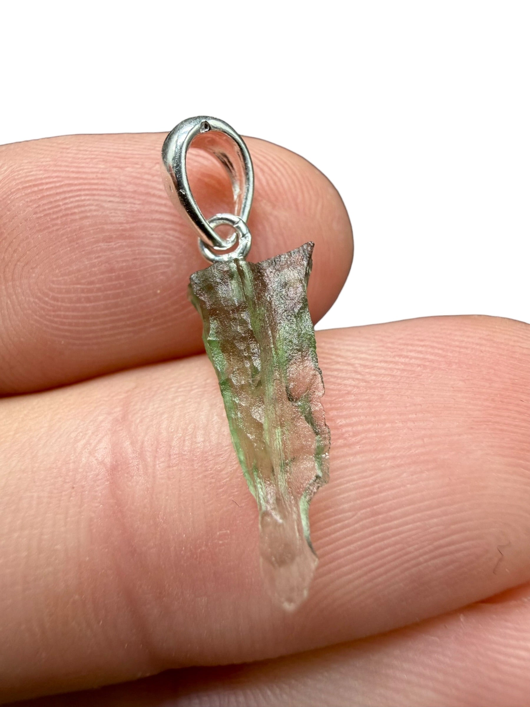 Silver moldavite pendant 0,5g - SP/V753