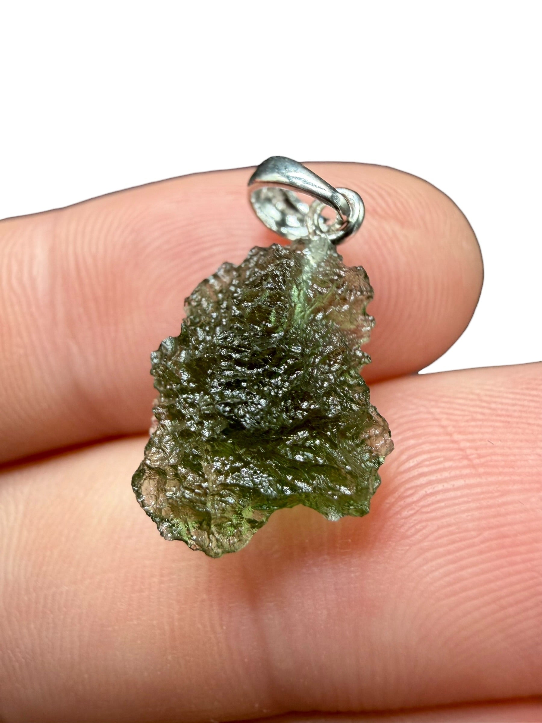 Silver moldavite pendant 1,4g - SP/V754