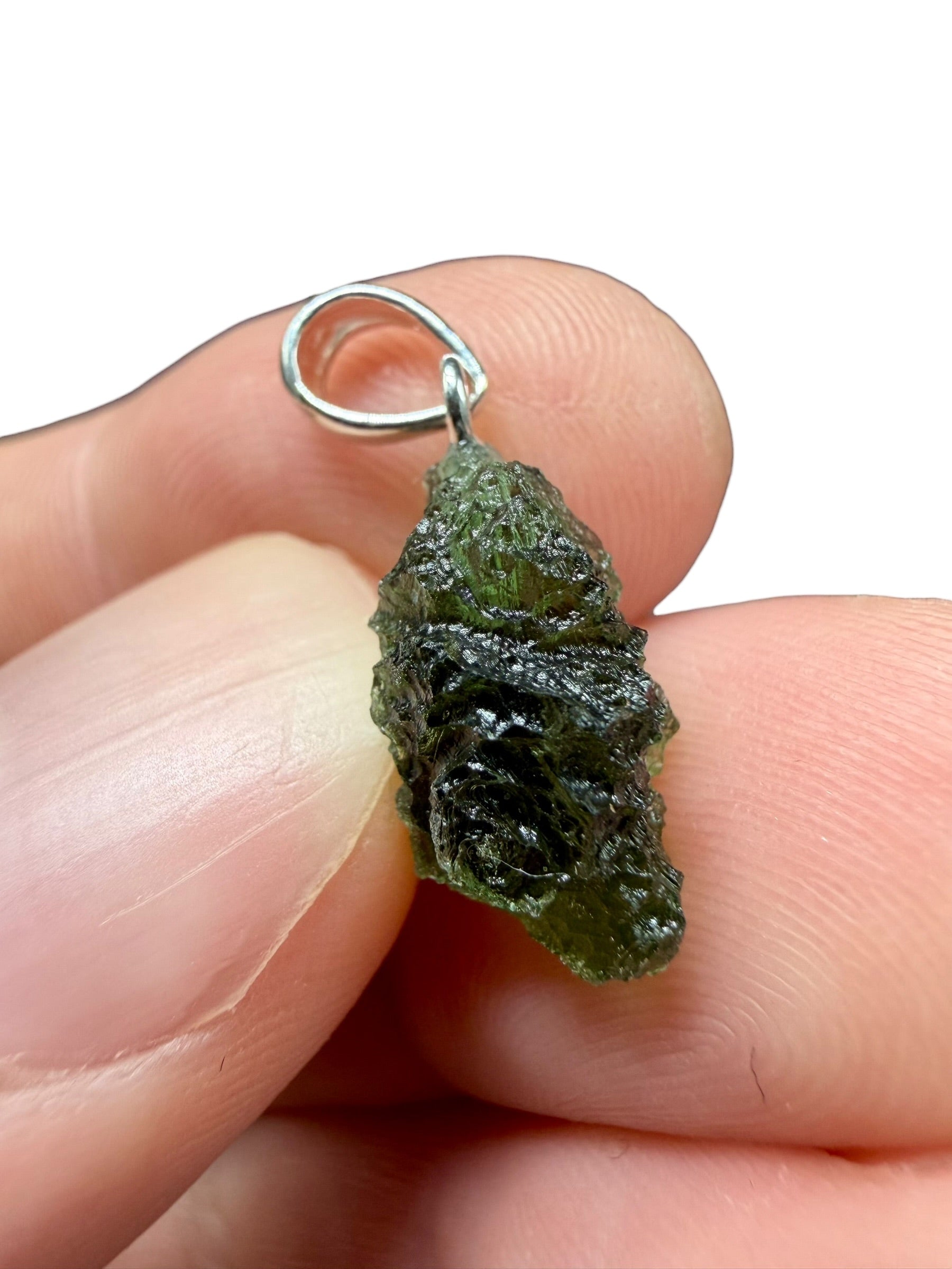Silver moldavite pendant 1,4g - SP/V754
