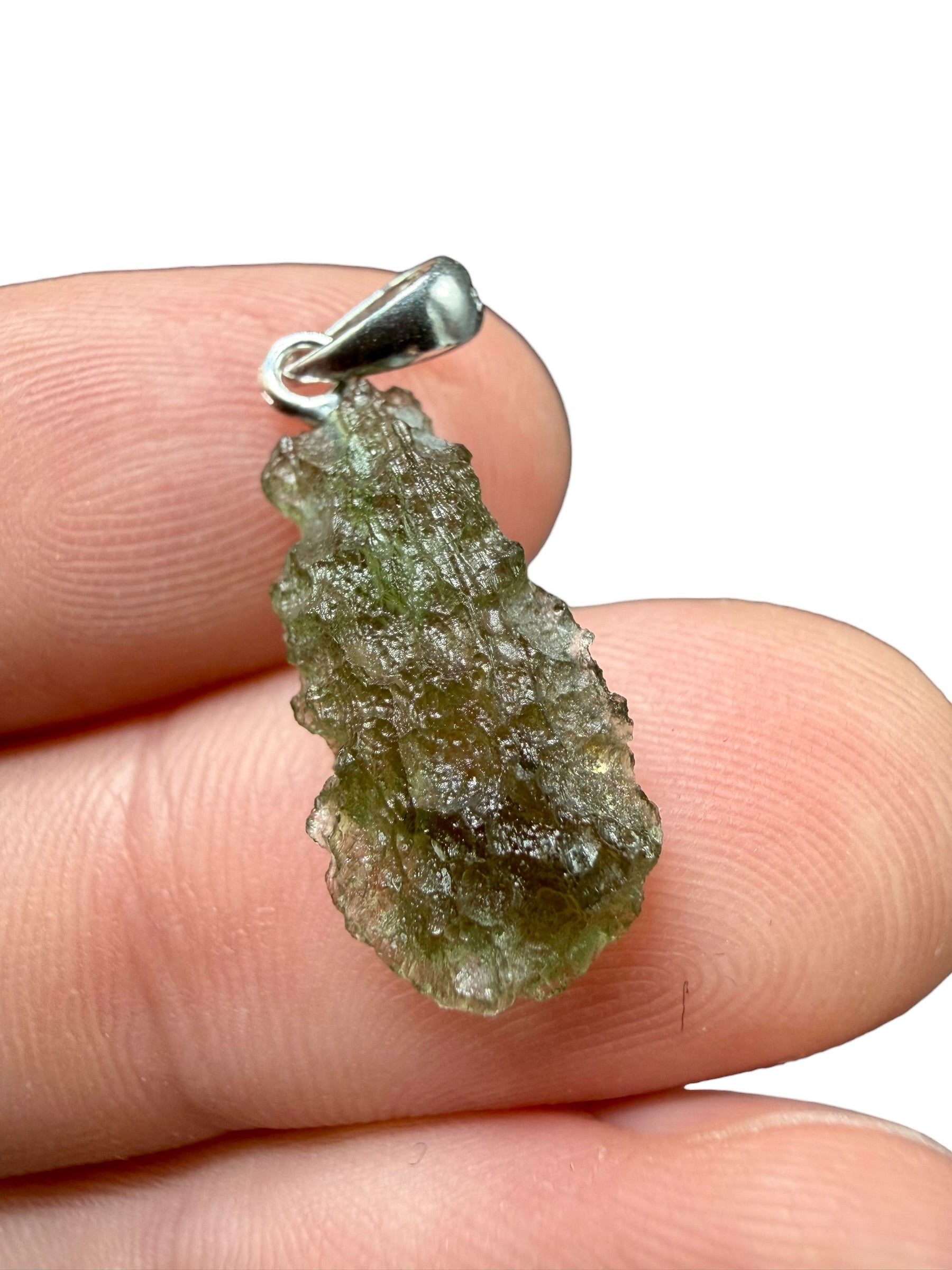 Silver moldavite pendant 1,1g - SP/V755