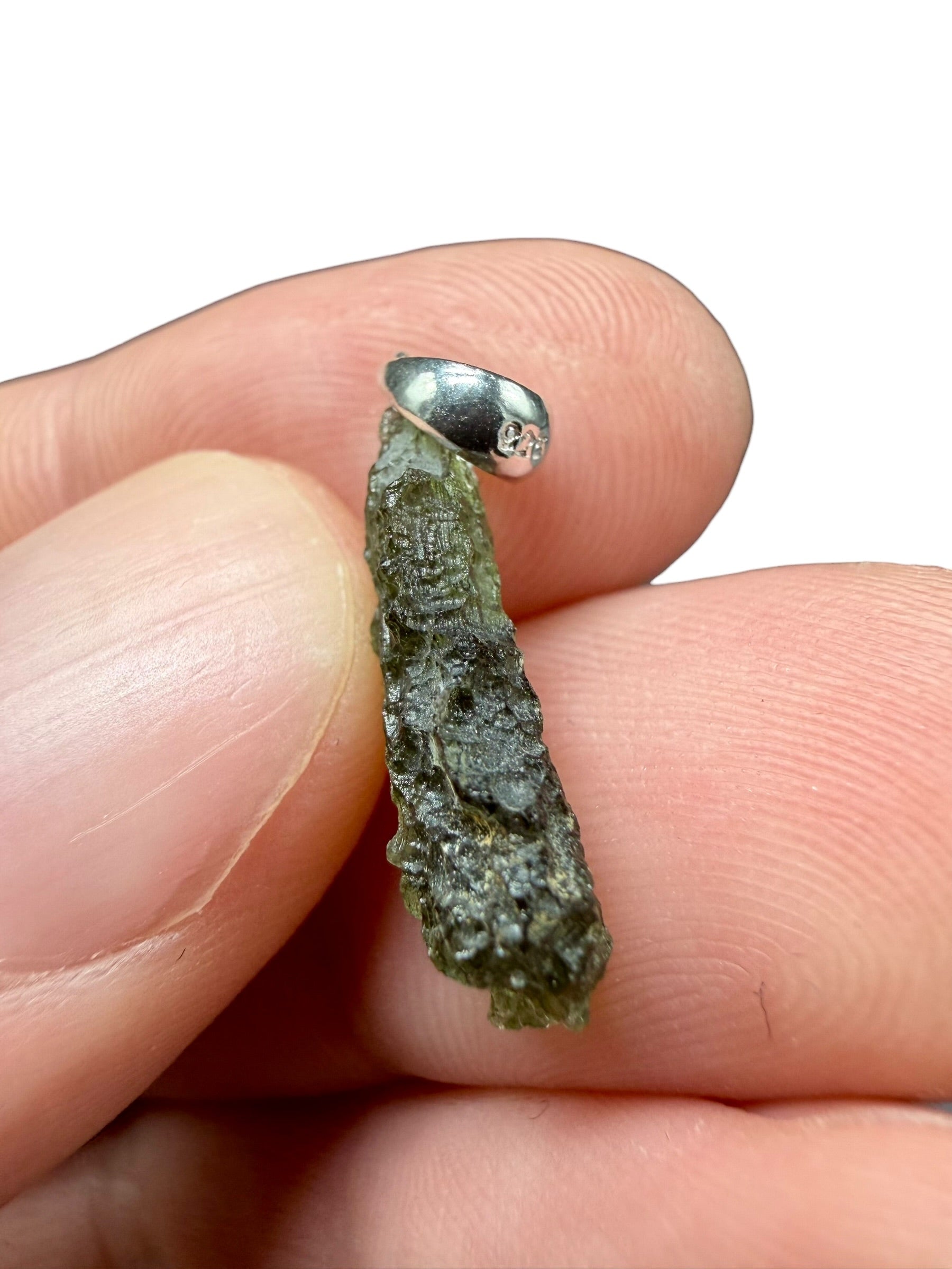 Silver moldavite pendant 1,1g - SP/V755