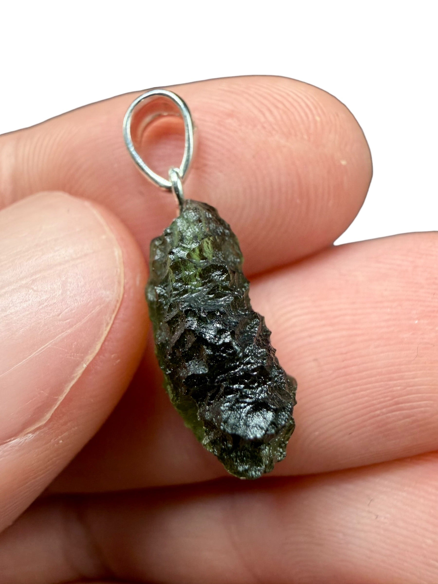 Silver moldavite pendant 1,5g - SP/V761