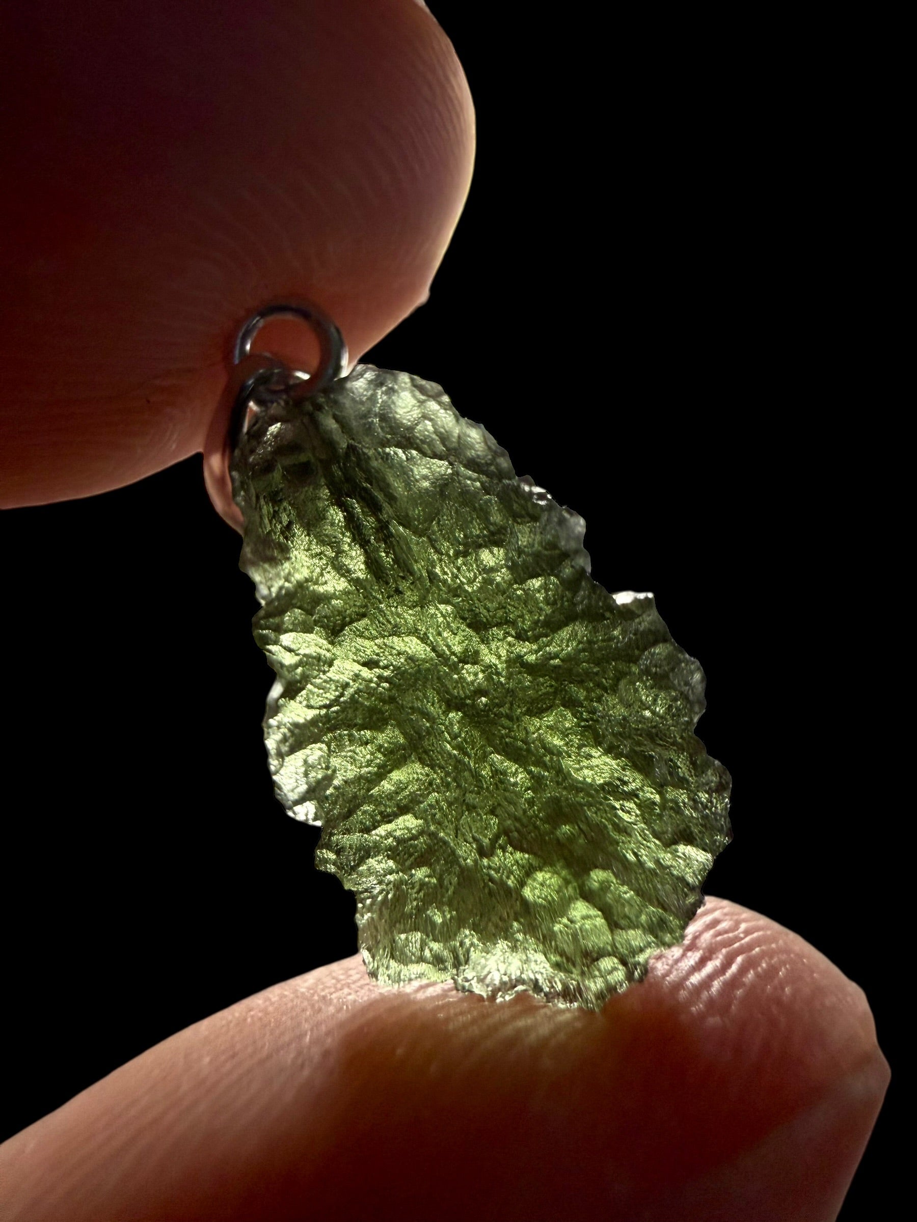 Silver moldavite pendant 1,5g - SP/V761
