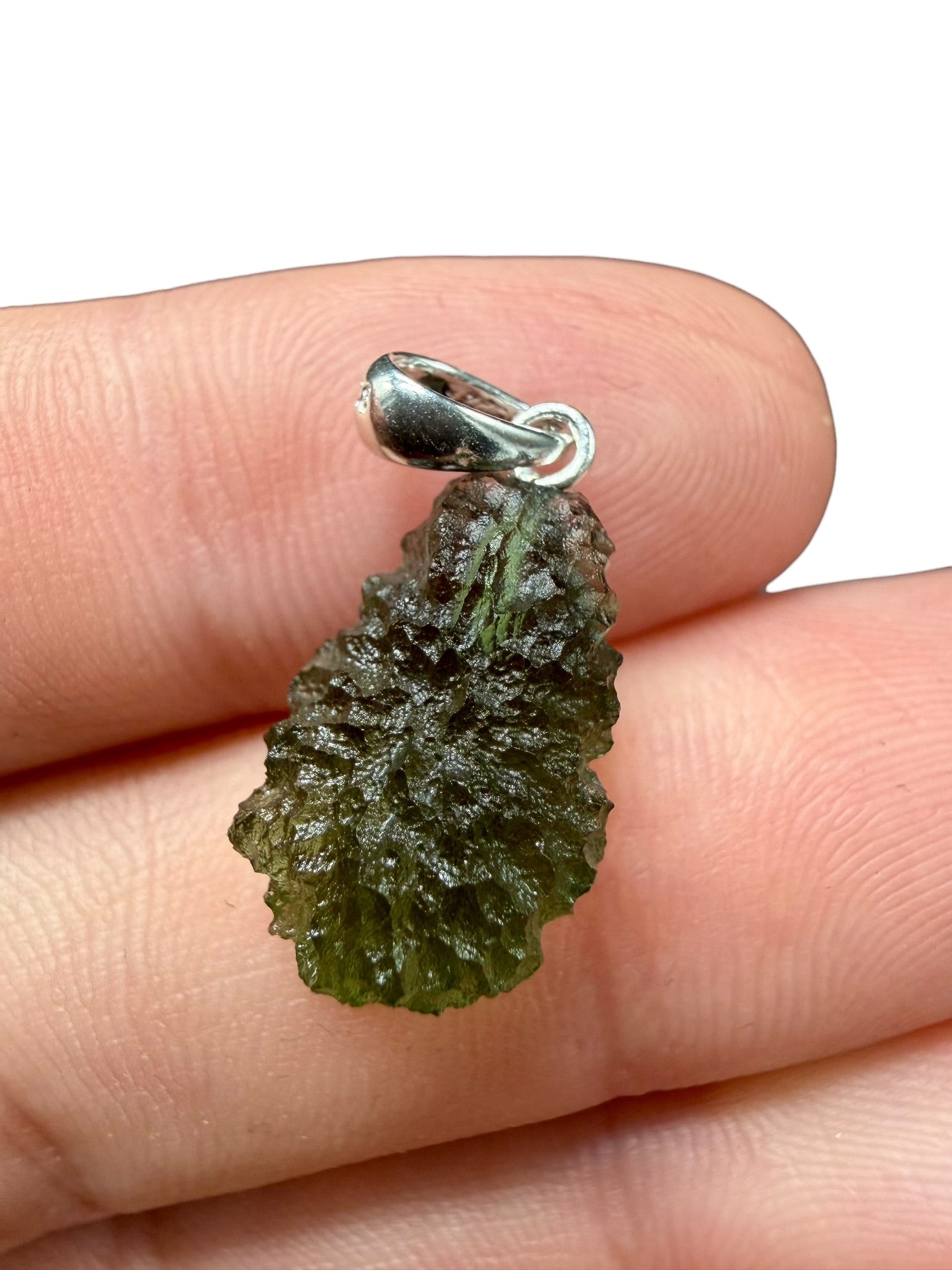 Silver moldavite pendant 1,5g