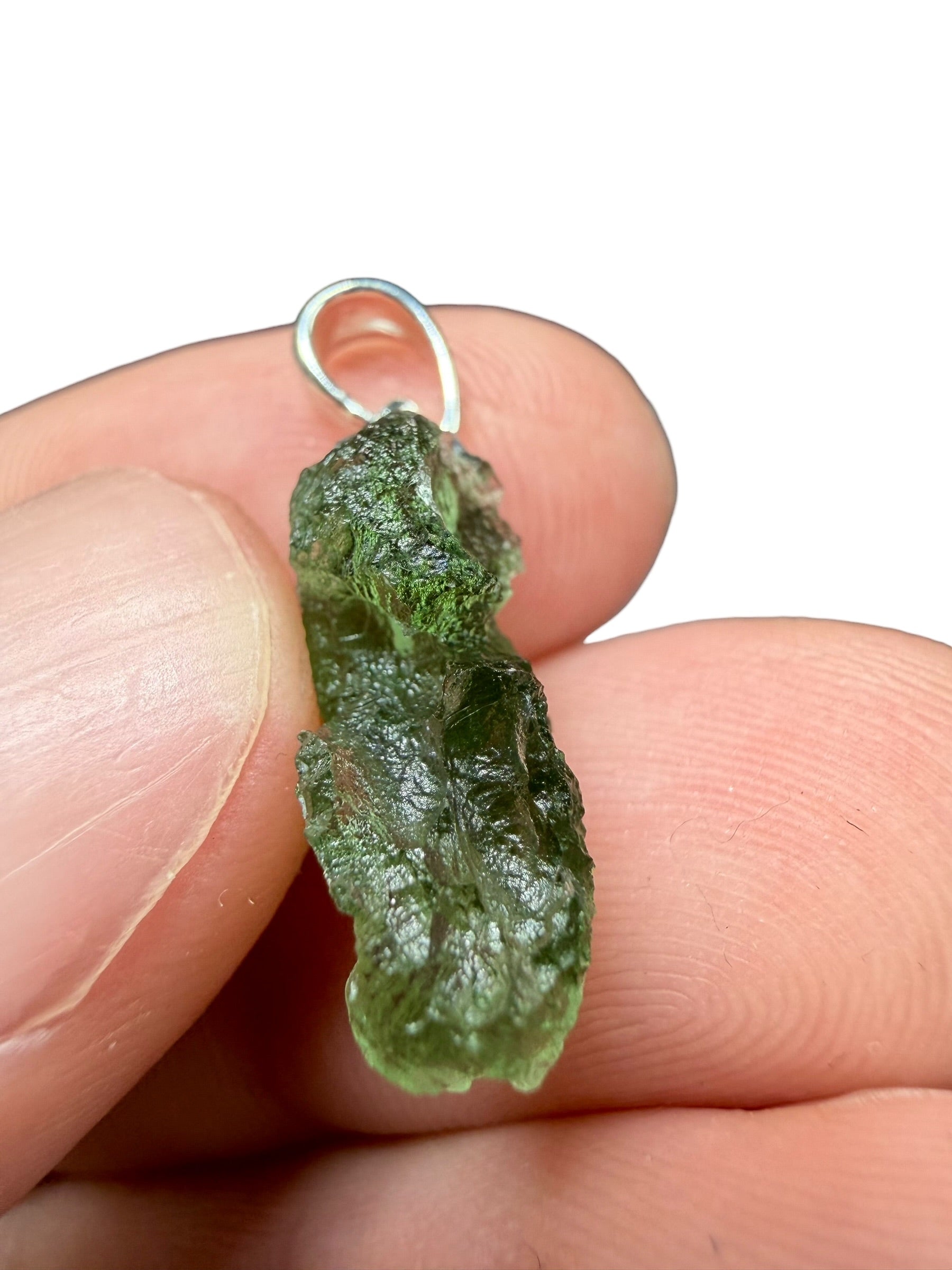 Silver moldavite pendant 1,4g - SP/V763