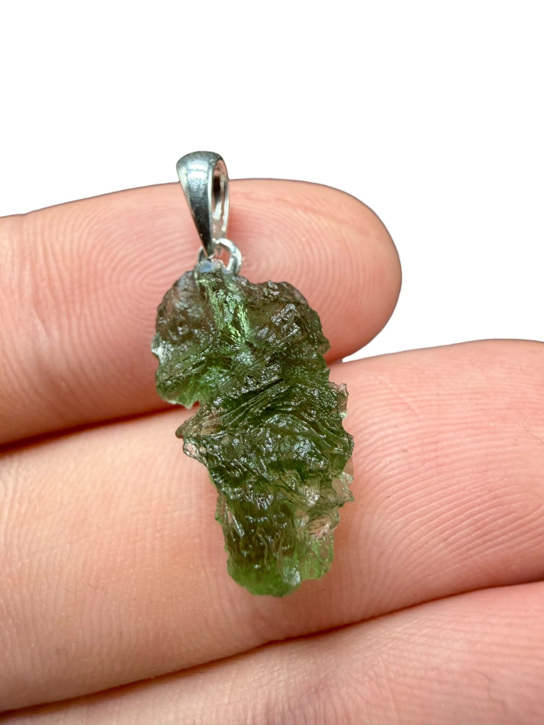 Silver moldavite pendant 1,4g - SP/V763