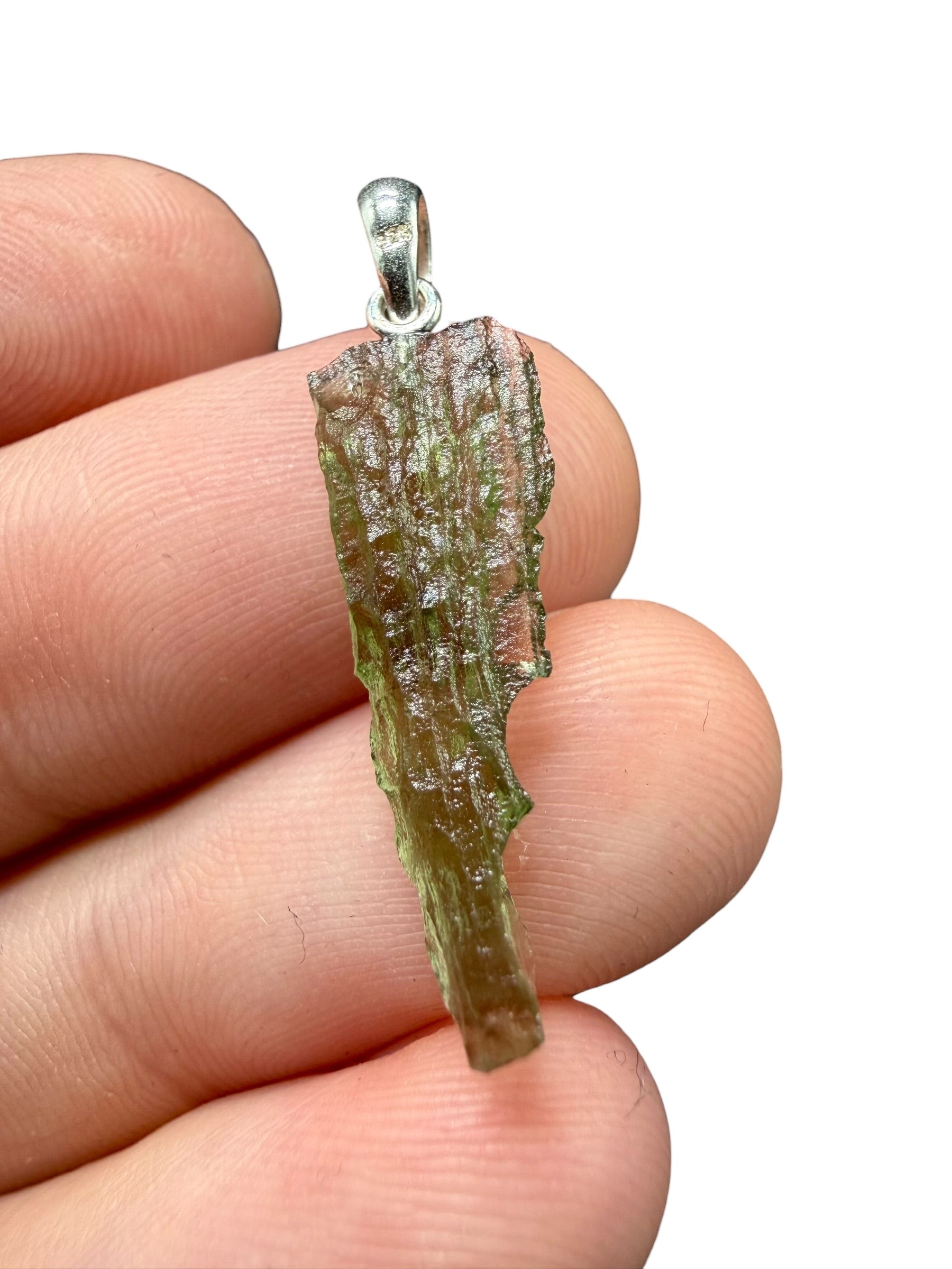 Silver moldavite pendant 0,9g - SP/V766