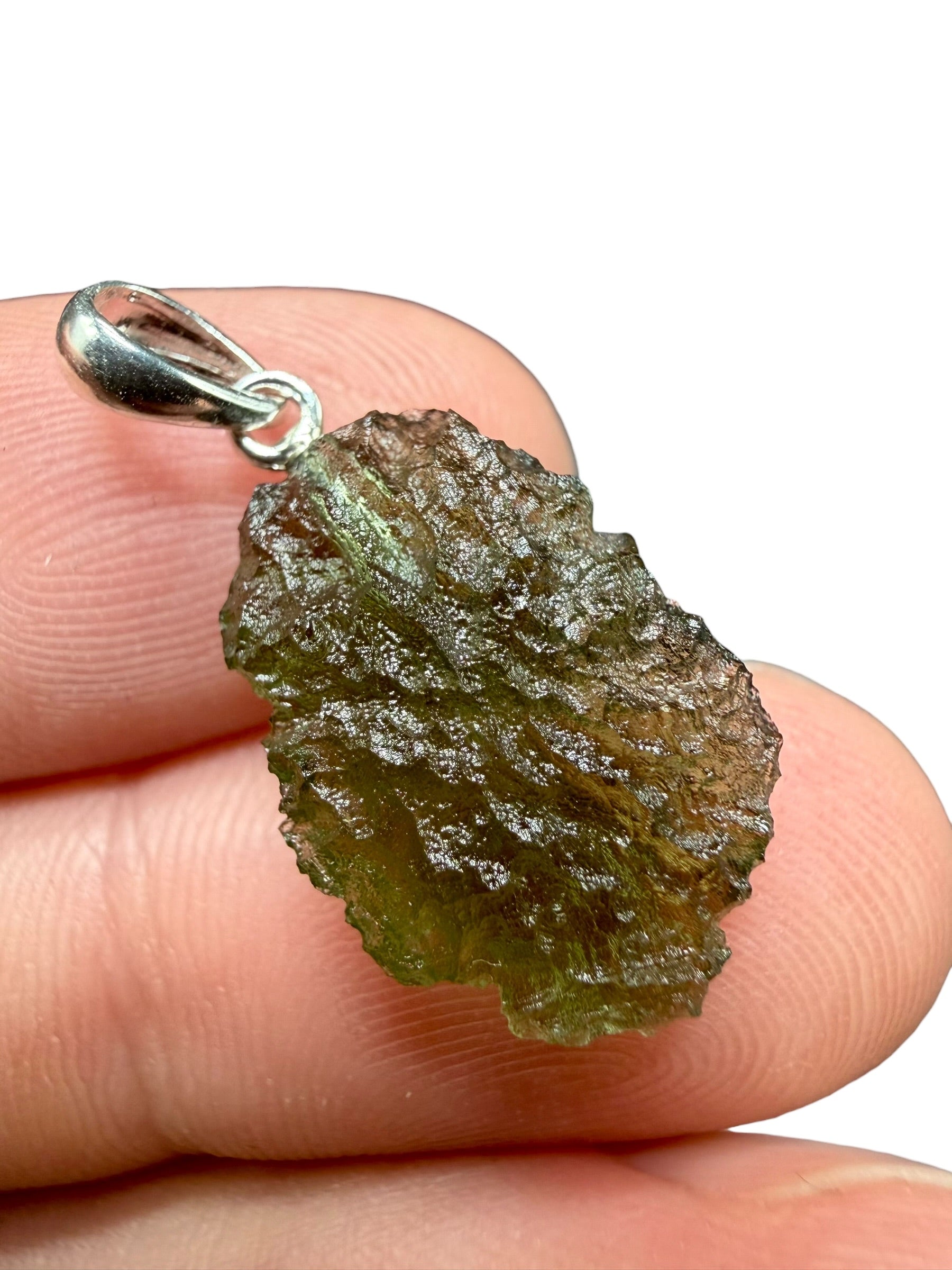 Silver moldavite pendant 1,9g - SP/V770