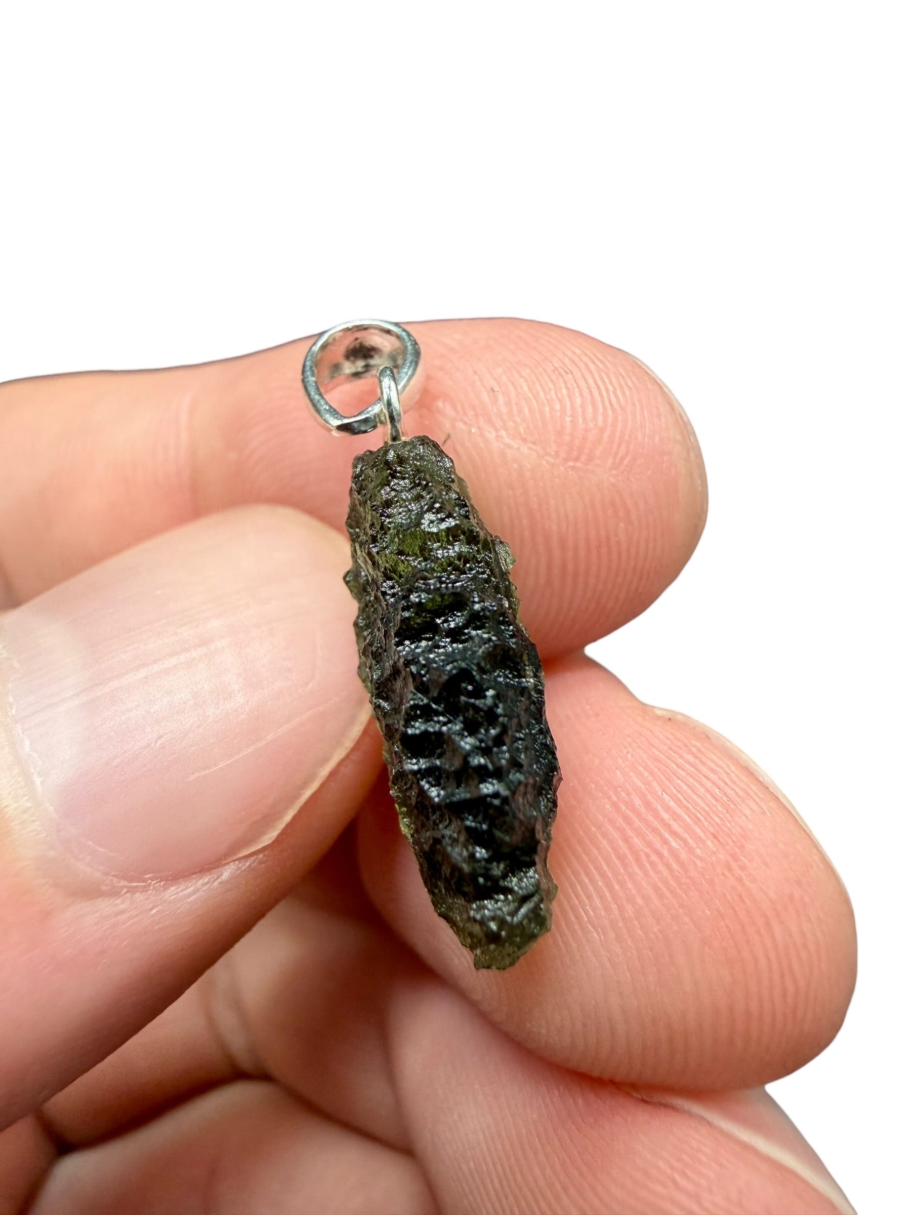 Silver moldavite pendant 1,9g - SP/V770