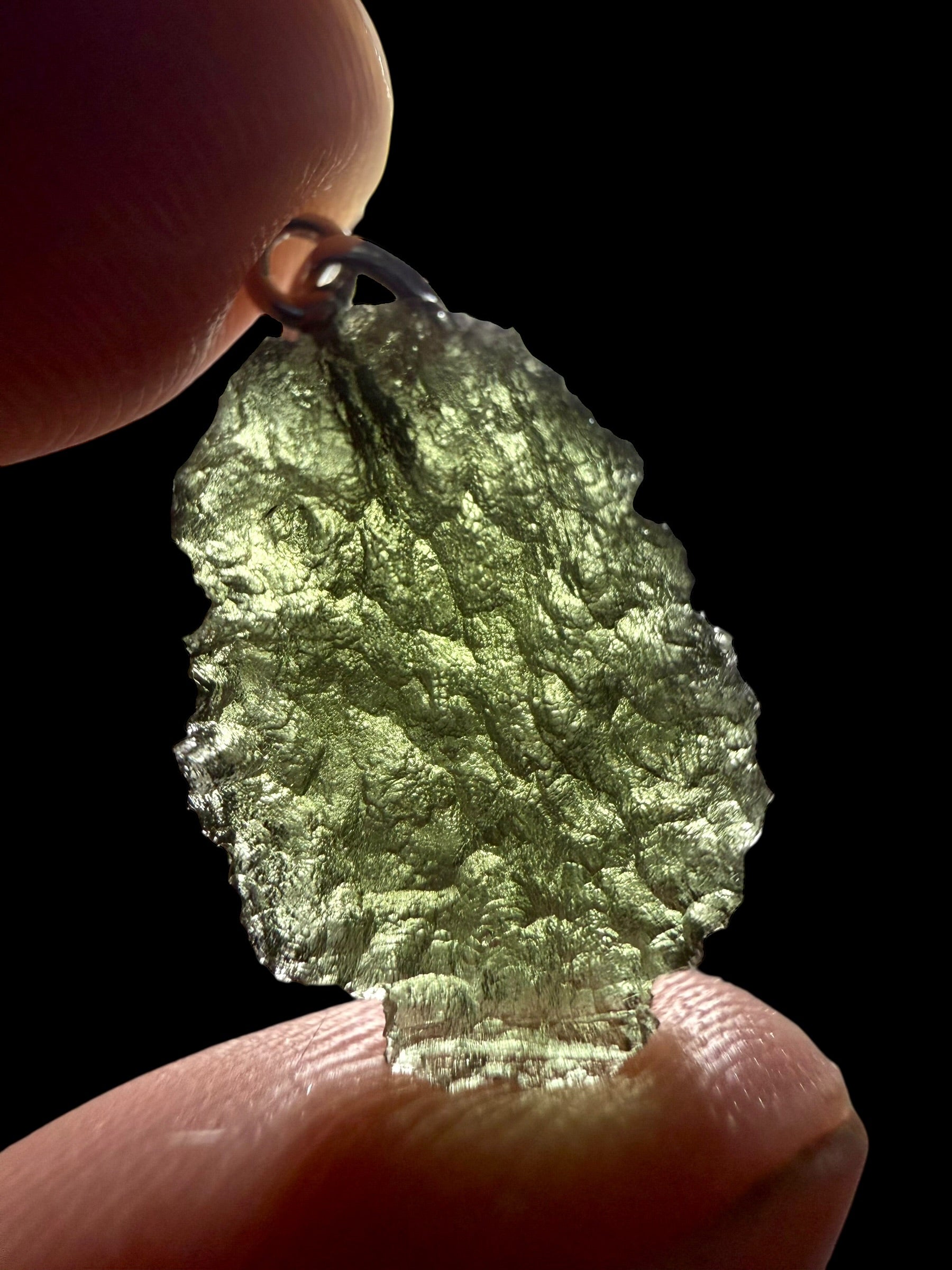 Silver moldavite pendant 1,9g - SP/V770