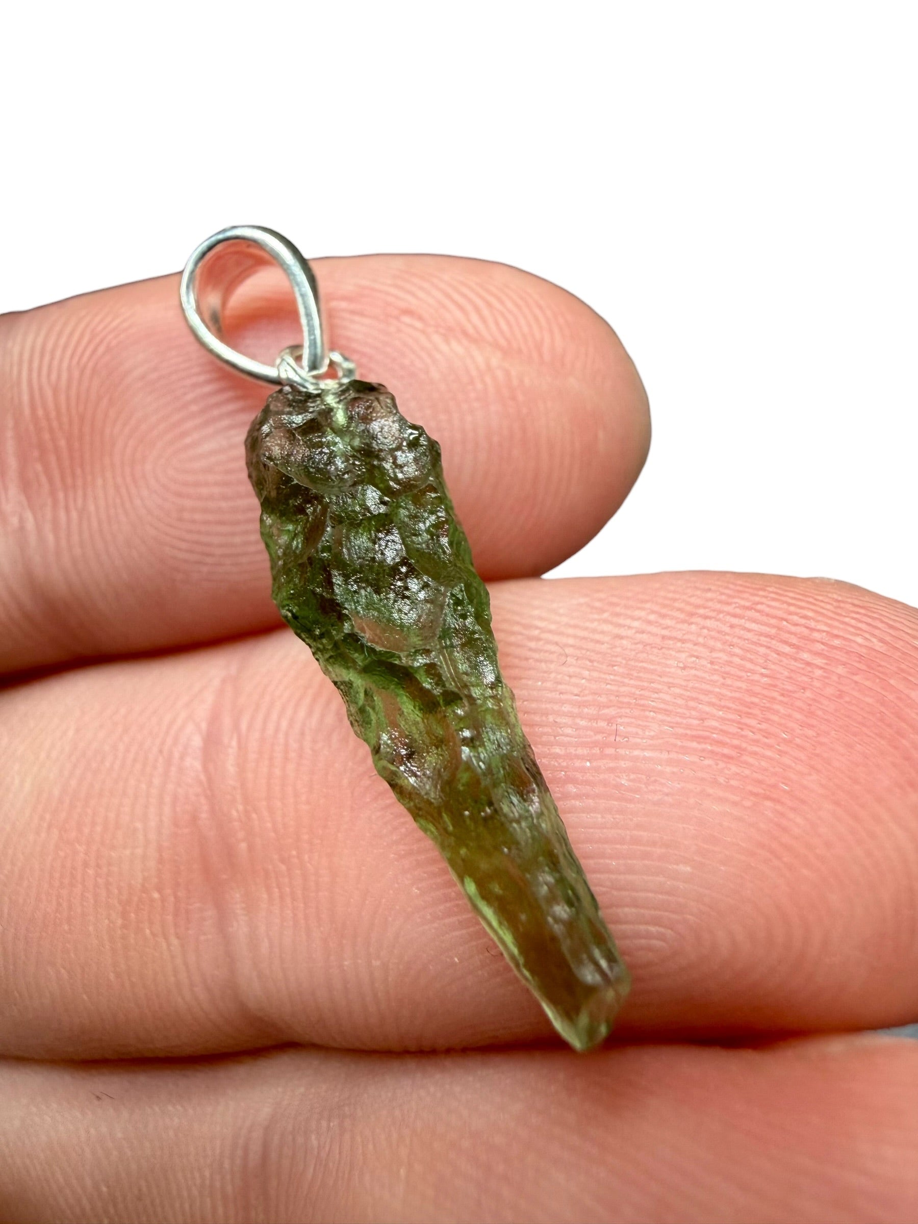 Silver moldavite pendant 1g - SP/V771