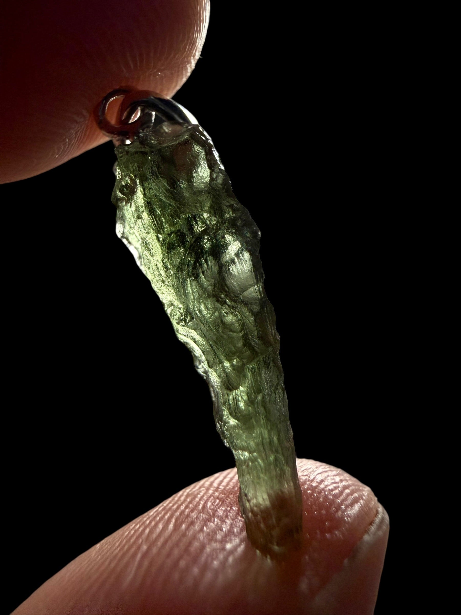 Silver moldavite pendant 1g - SP/V771