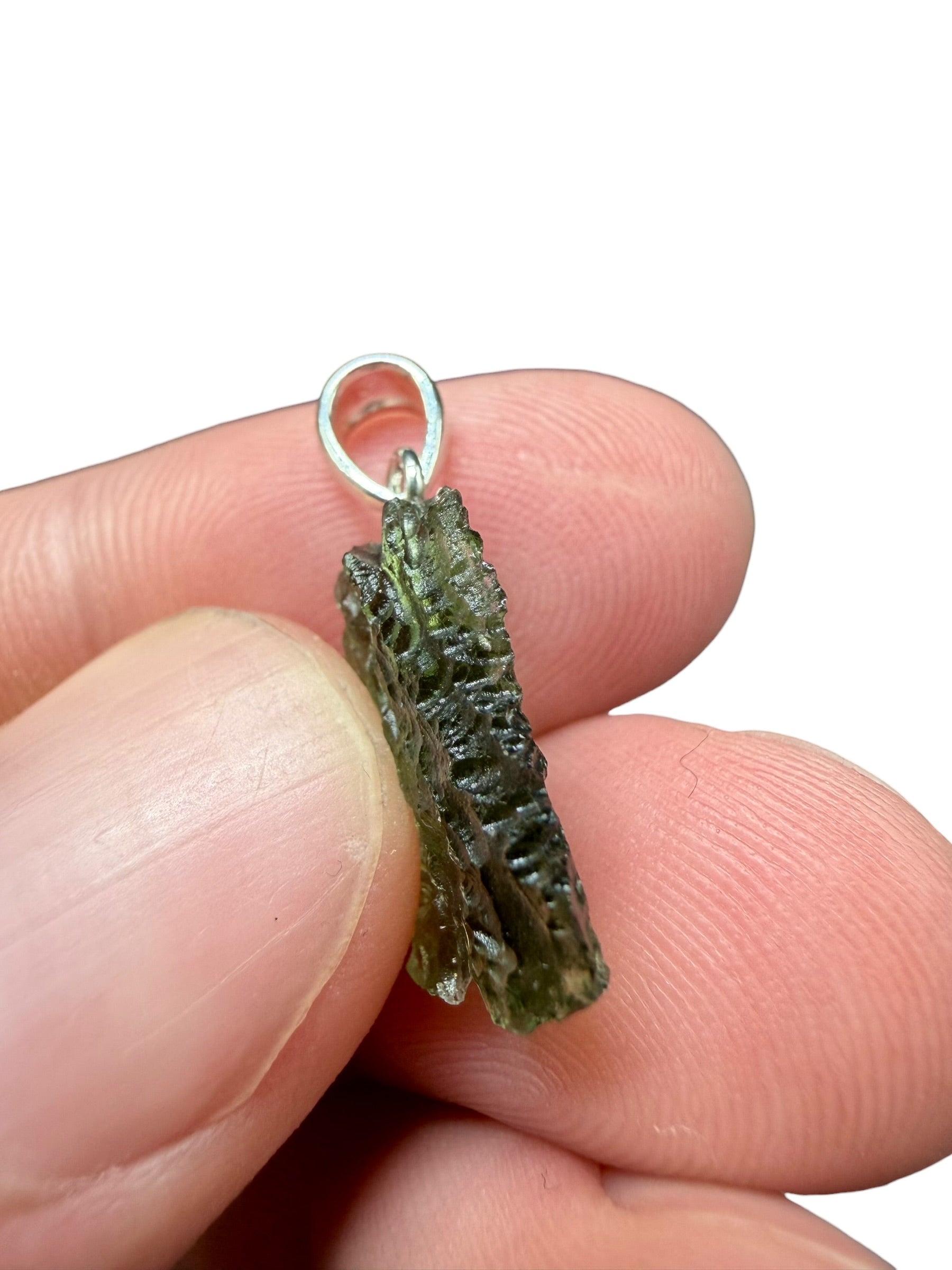 Silver moldavite pendant 1,2g - SP/V773