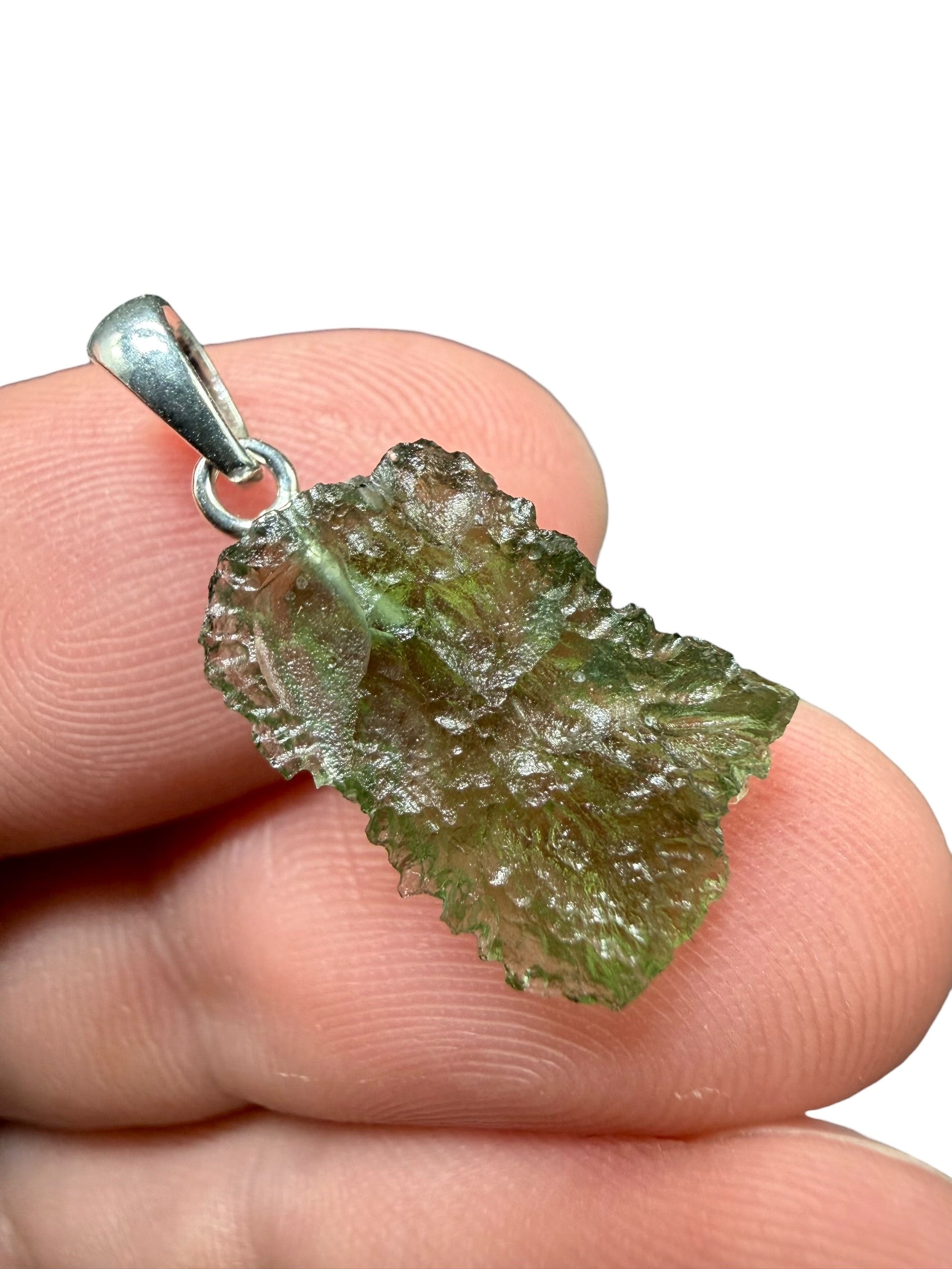 Silver moldavite pendant 1,2g - SP/V773
