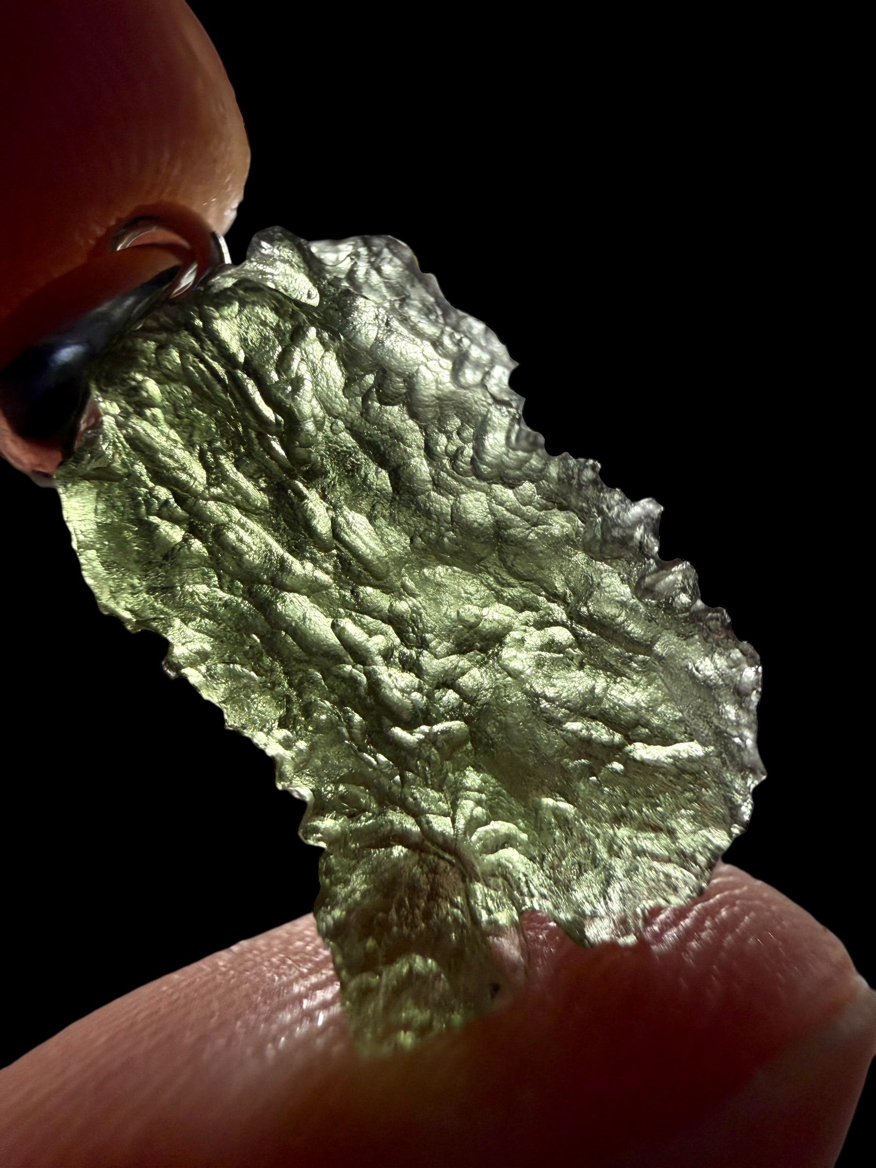 Silver moldavite pendant 1,2g - SP/V773