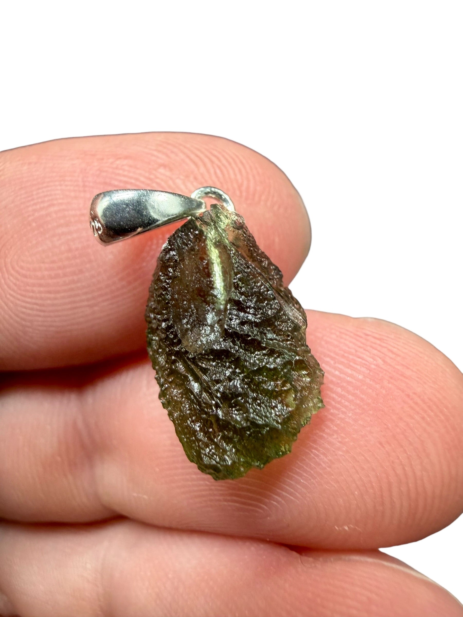 Silver moldavite pendant 1,13g - SP/V774