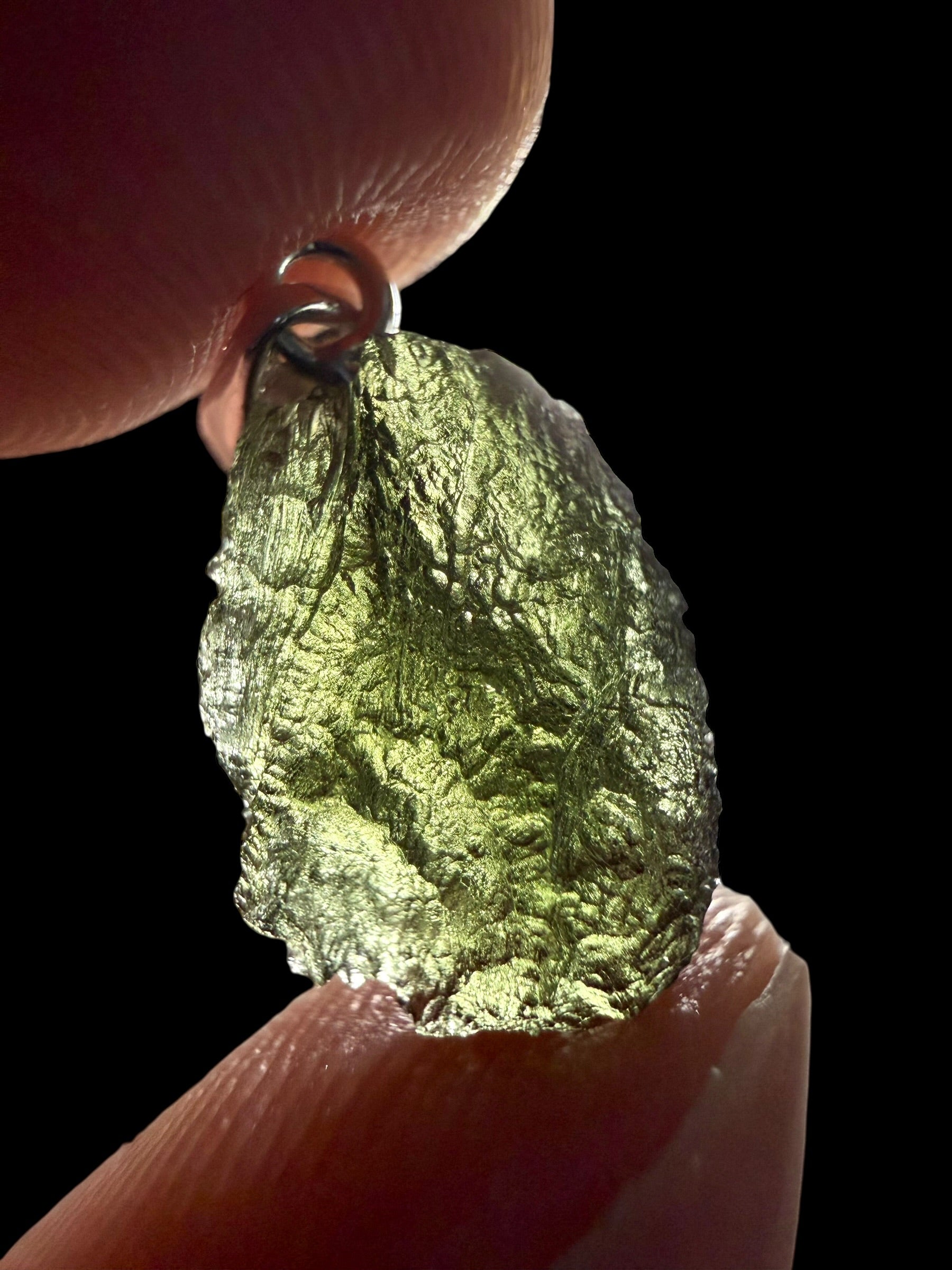 Silver moldavite pendant 1,13g - SP/V774