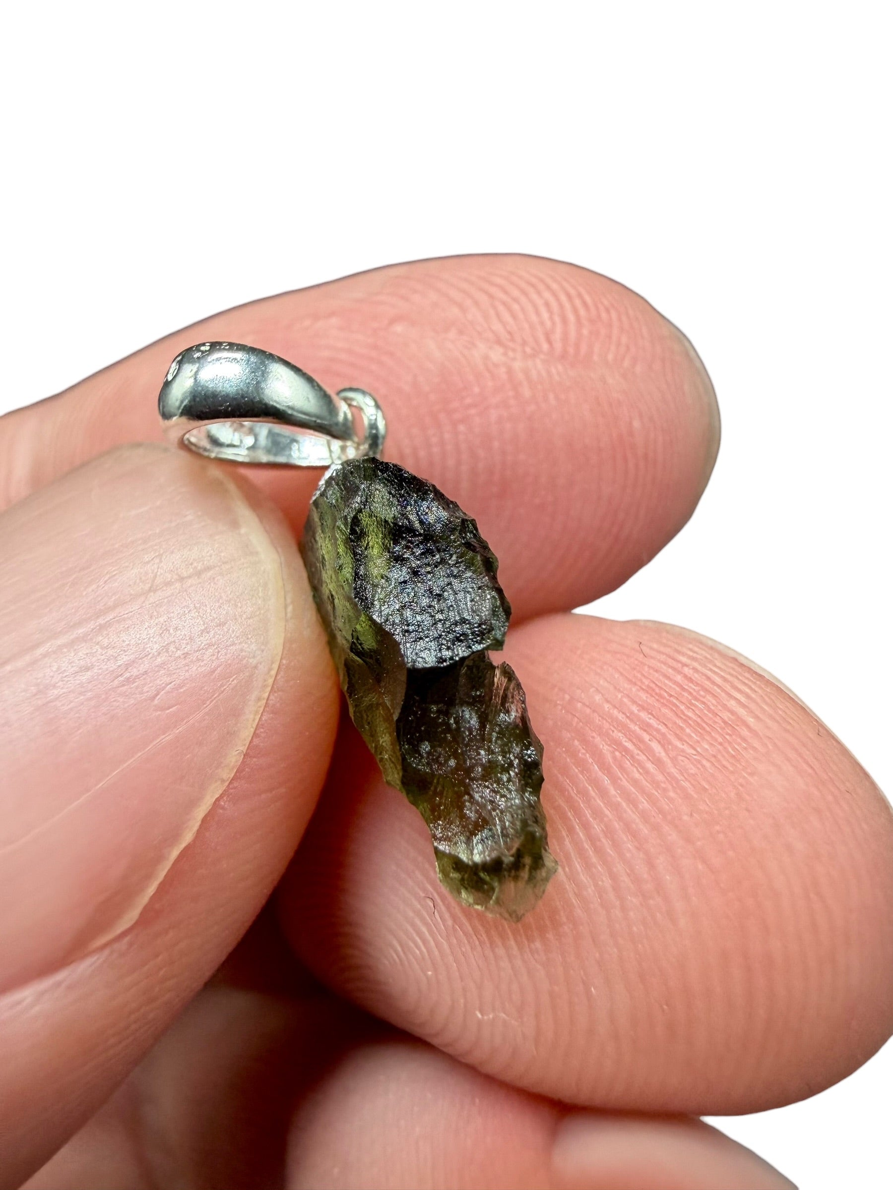 Silver moldavite pendant 0,7g - SP/V776