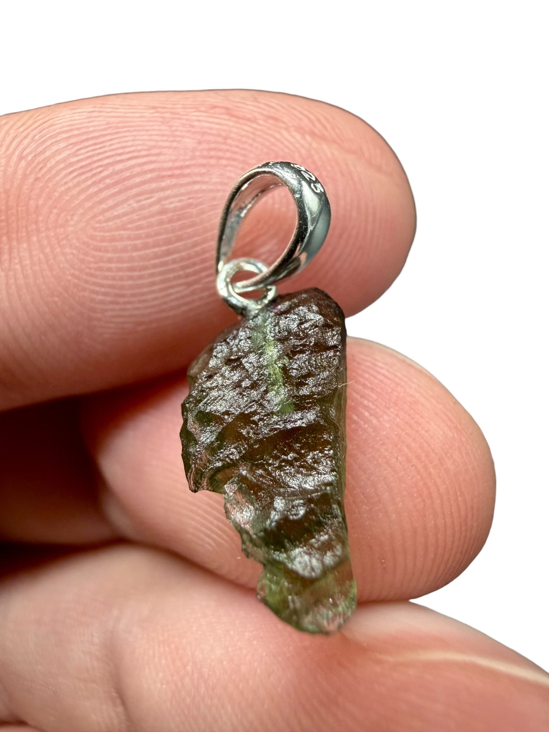 Silver moldavite pendant 0,7g - SP/V776