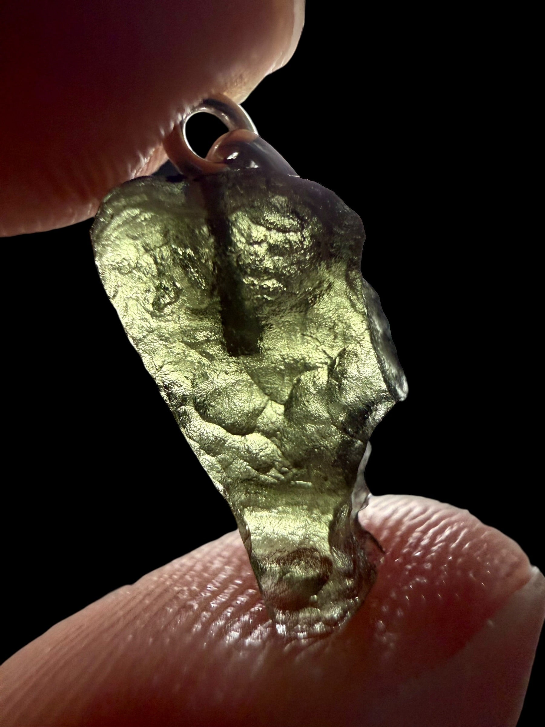Silver moldavite pendant 0,7g - SP/V776