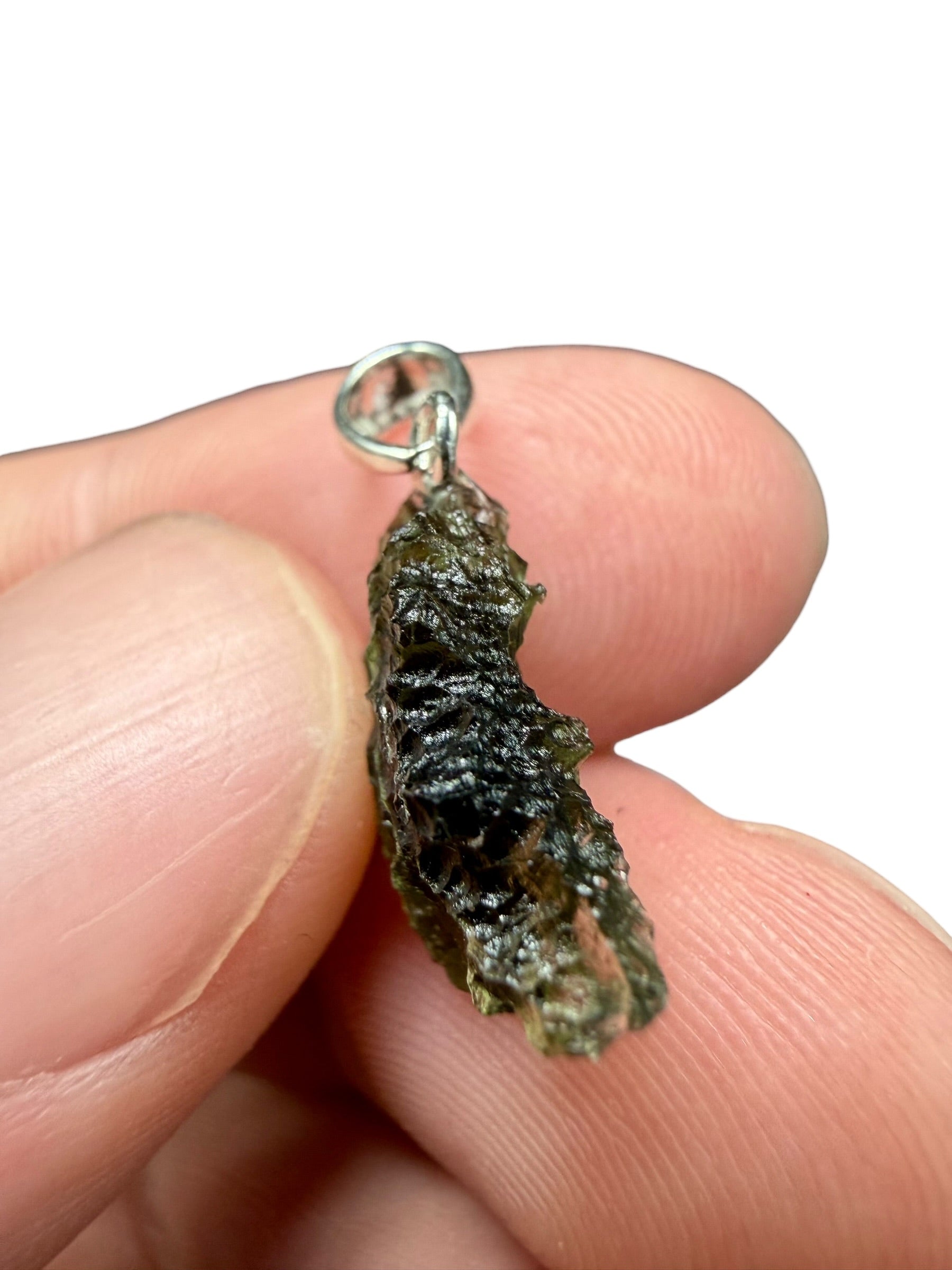 Silver moldavite pendant 1,1g - SP/V777