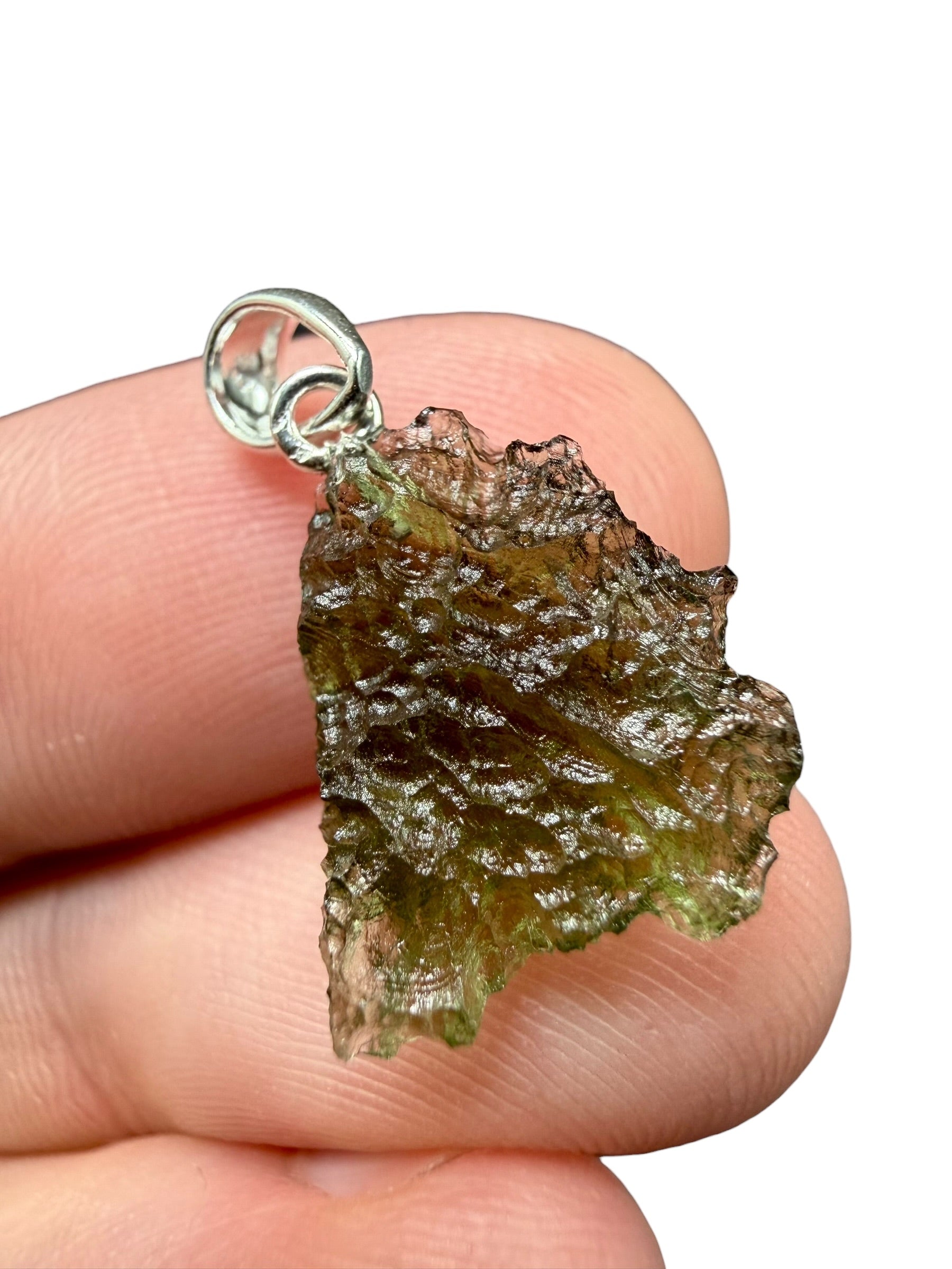 Silver moldavite pendant 1,1g - SP/V777