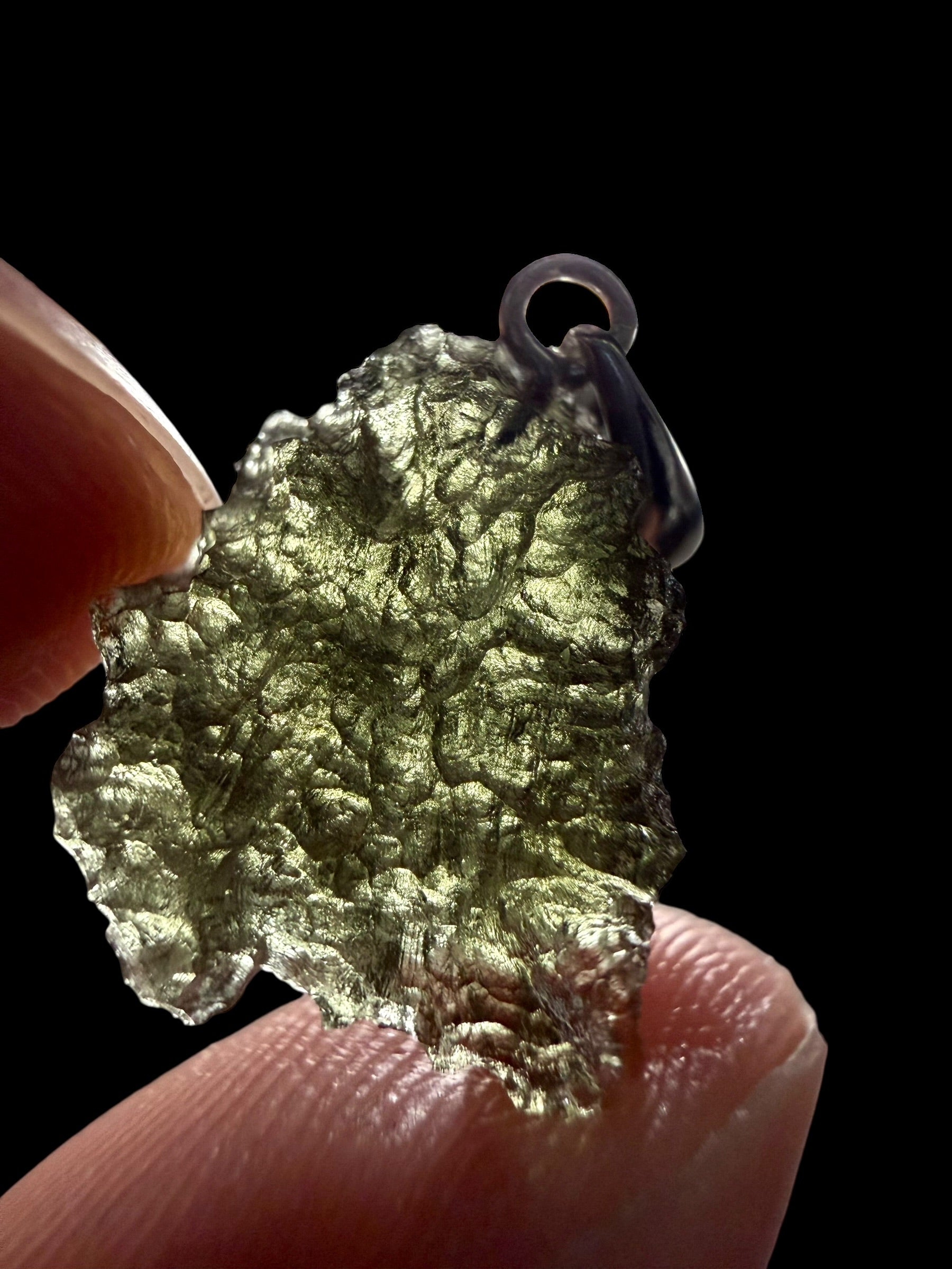 Silver moldavite pendant 1,1g - SP/V777