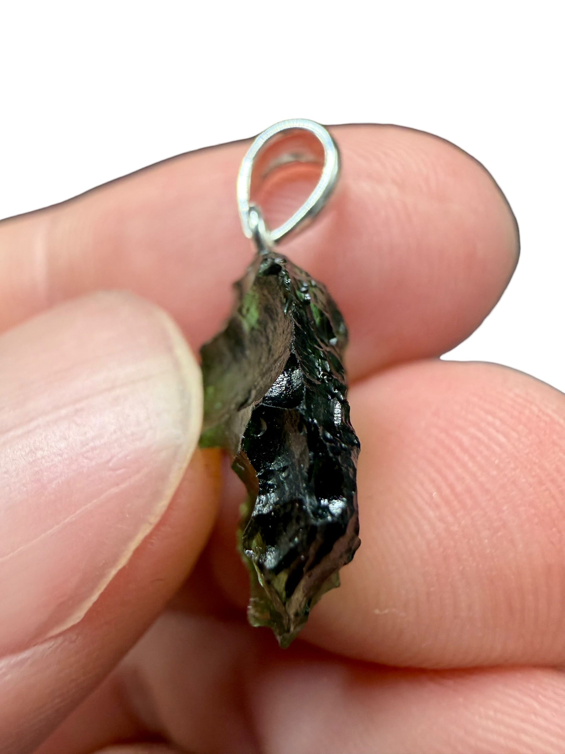 Silver moldavite pendant 1,4g - SP/V779