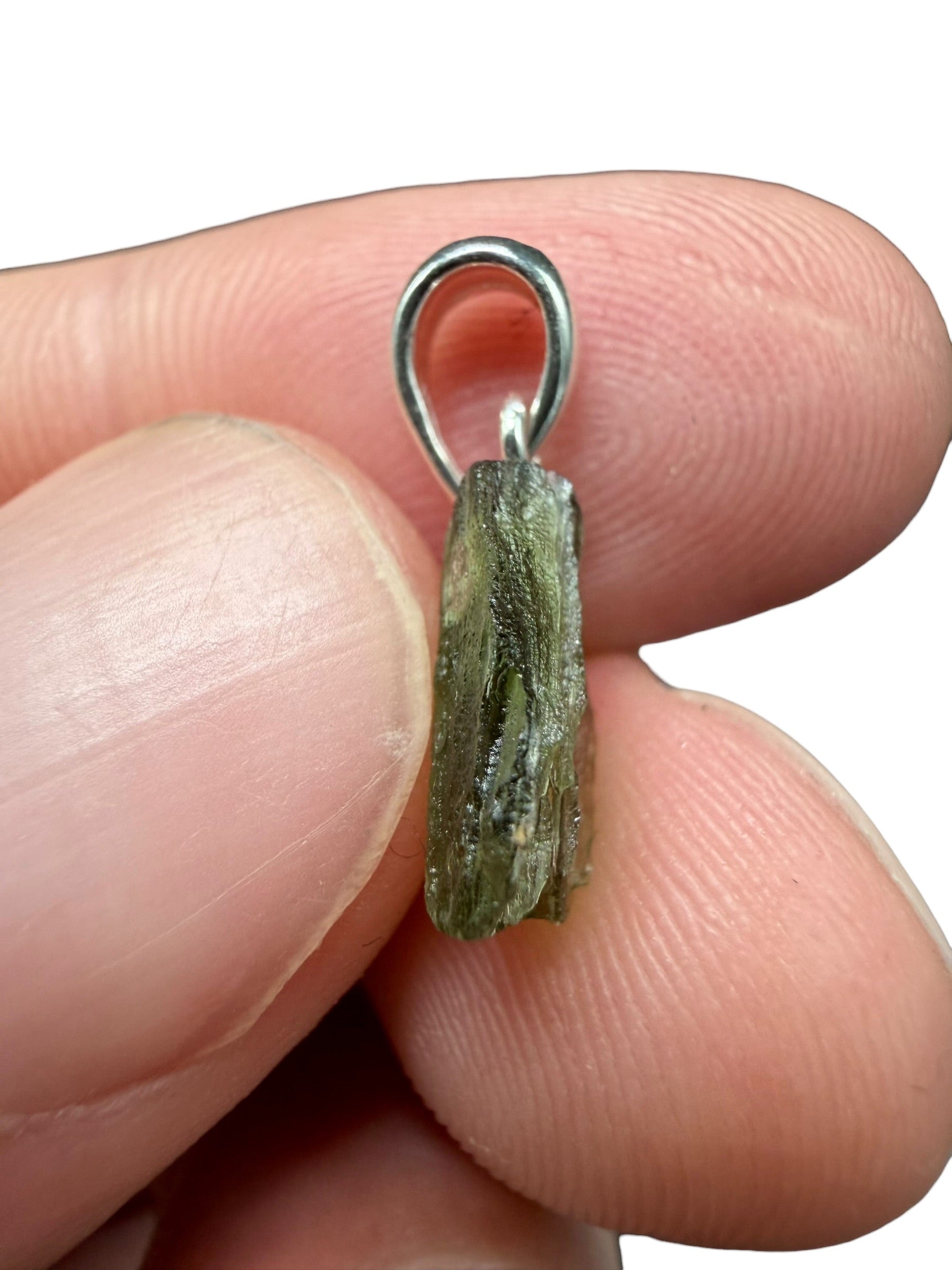 Silver moldavite pendant 0,6g - SP/V781