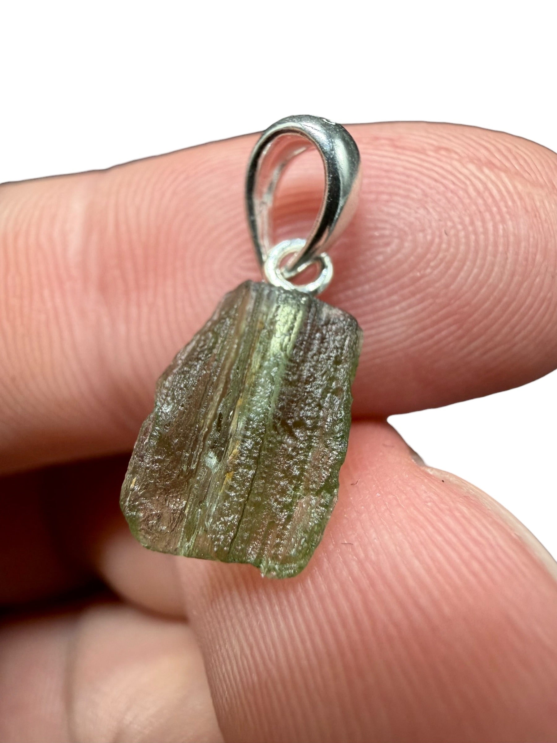 Silver moldavite pendant 0,6g - SP/V781