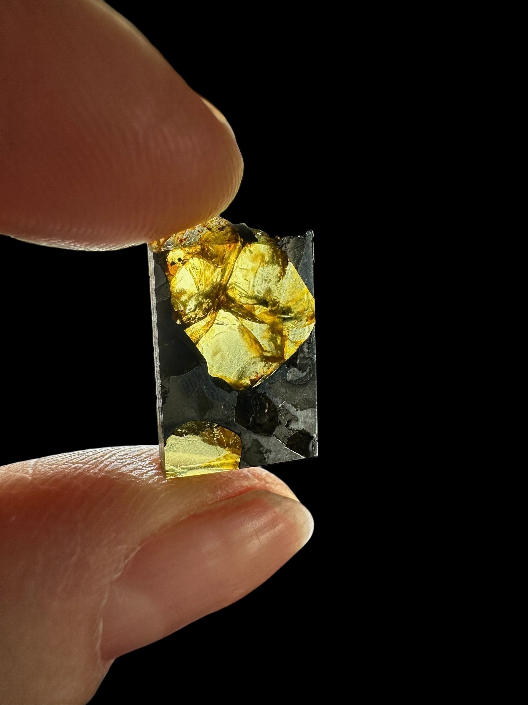 Meteorite Pallasit Brahin 1,6g – Extra Quality – Belarus - MEBR76