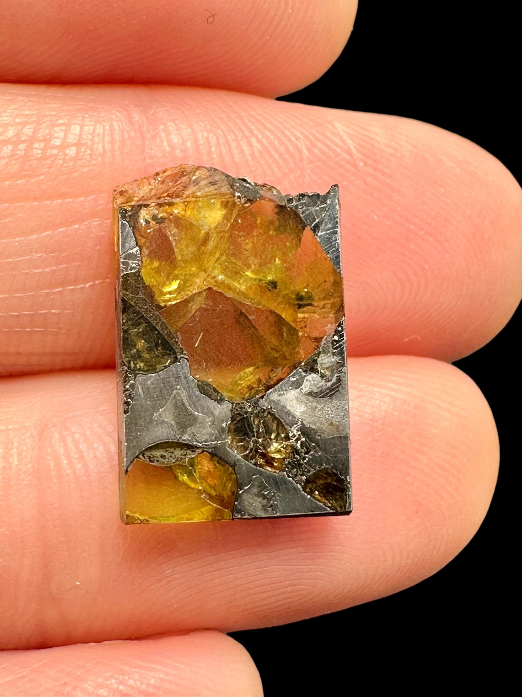Meteorite Pallasit Brahin 1,6g – Extra Quality – Belarus - MEBR76