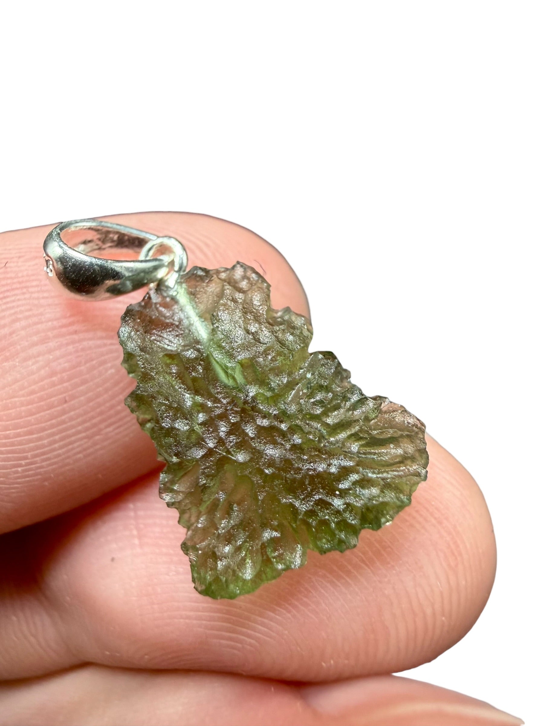 Silver moldavite pendant 1,1g - SP/V783