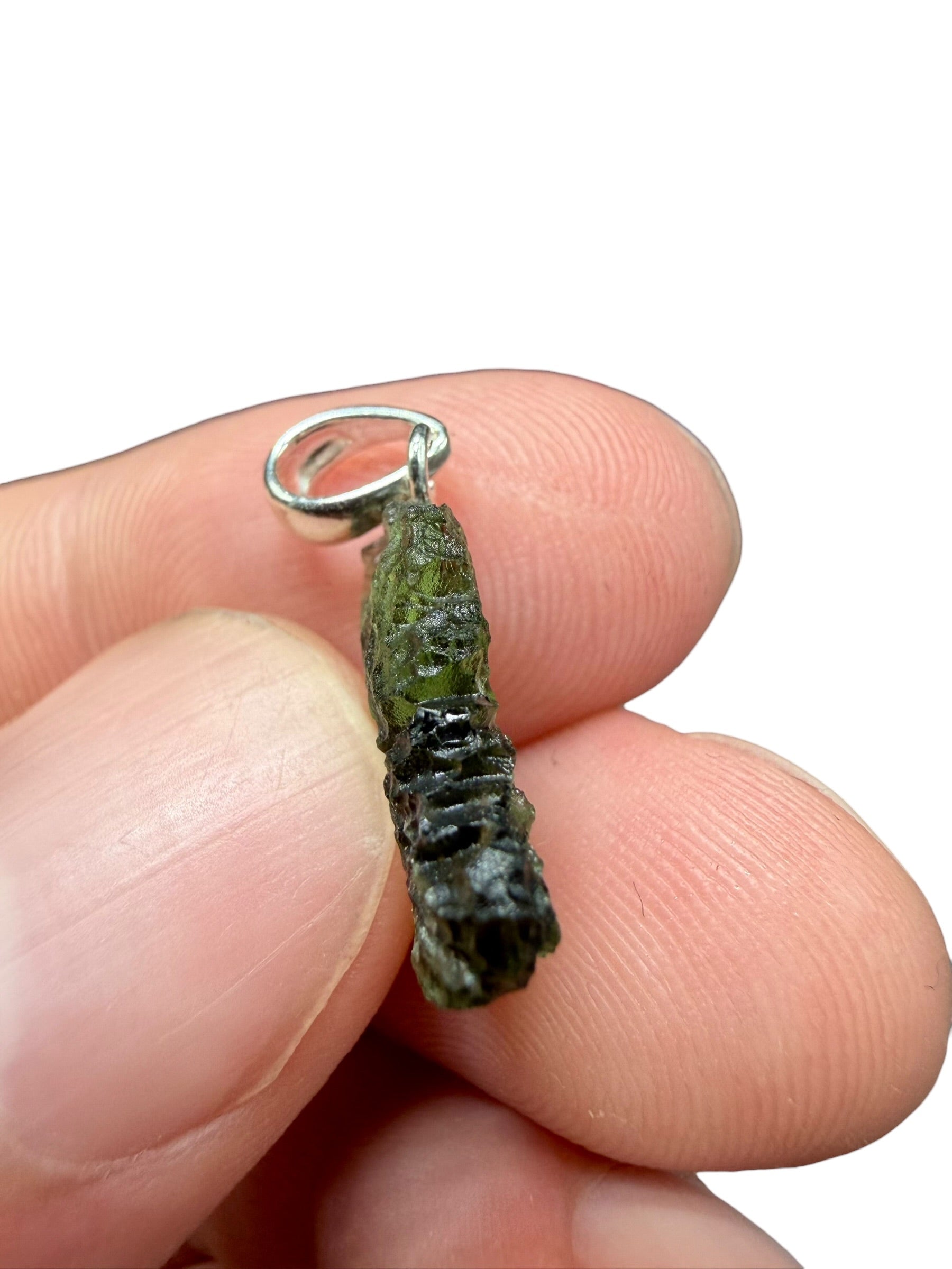 Silver moldavite pendant 1,1g - SP/V783