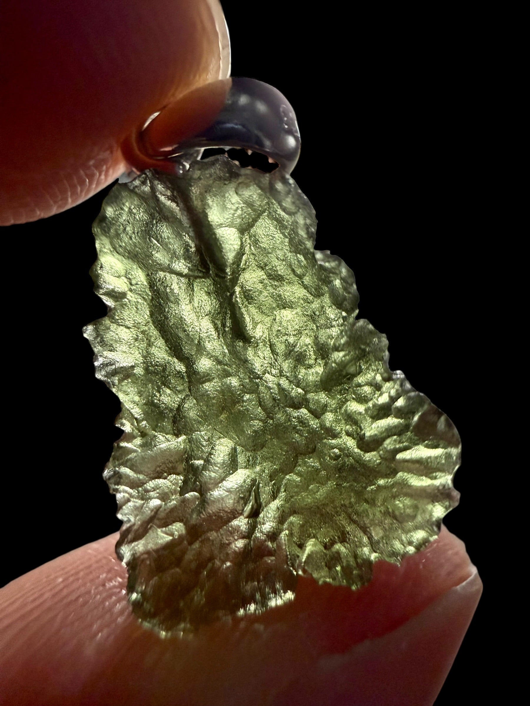 Silver moldavite pendant 1,1g - SP/V783